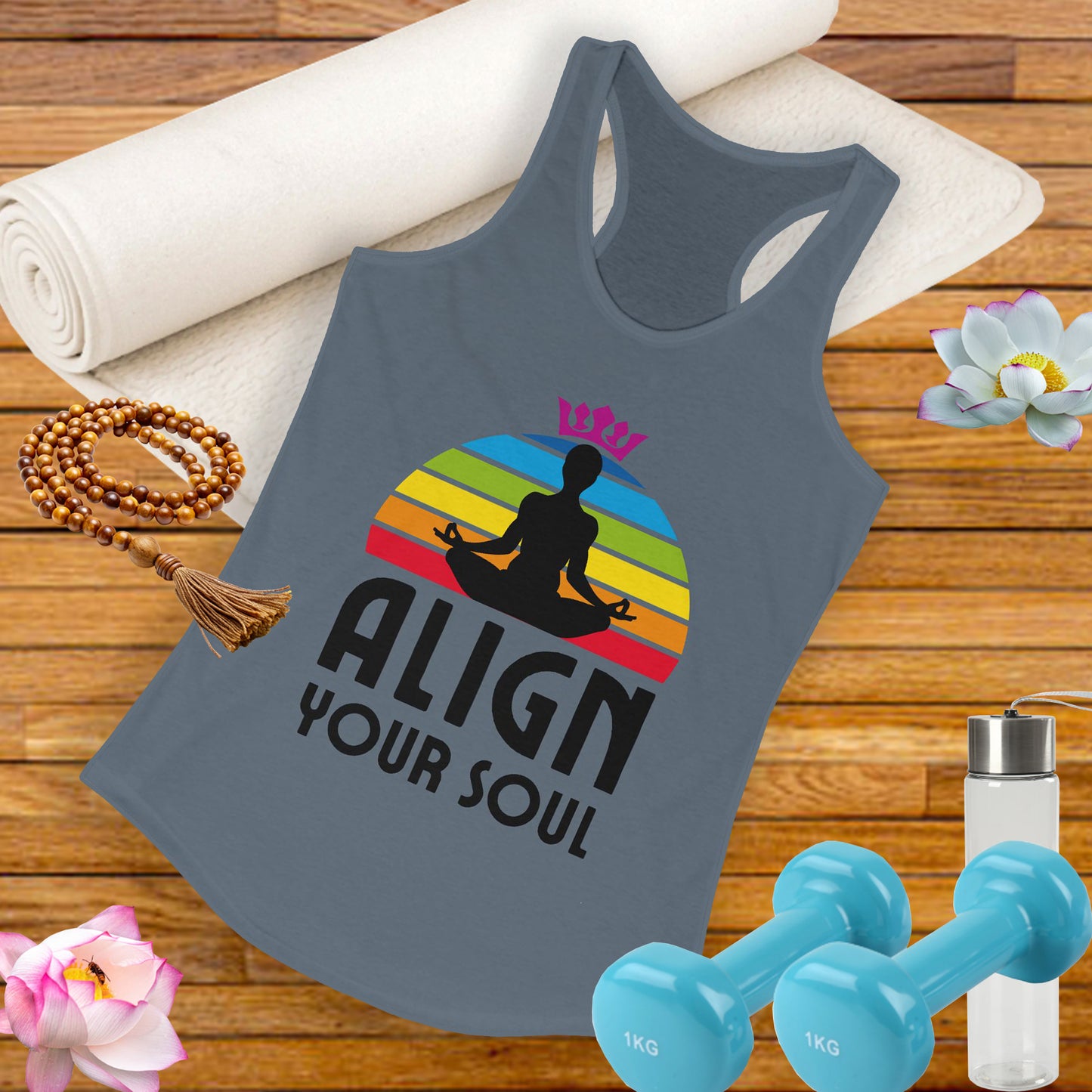 Align Your Soul Chakra Racerback Tank - Mindful Style for the Modern Spirit