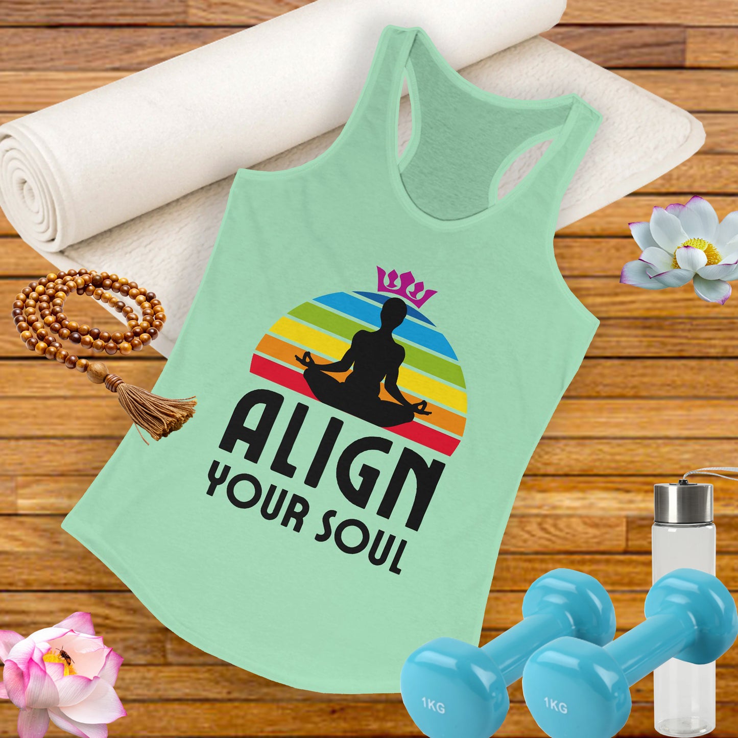 Align Your Soul Chakra Racerback Tank - Mindful Style for the Modern Spirit