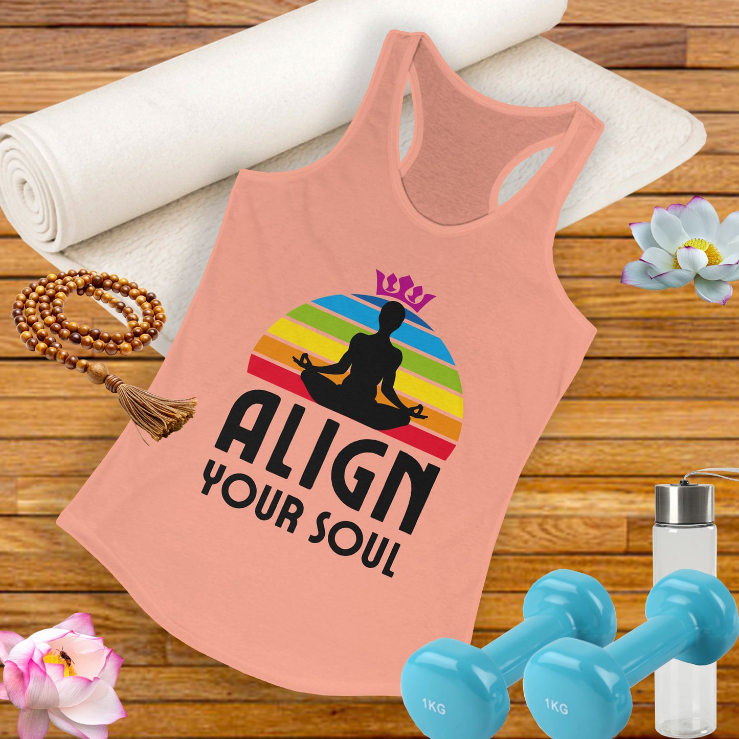 Align Your Soul Chakra Racerback Tank - Mindful Style for the Modern Spirit