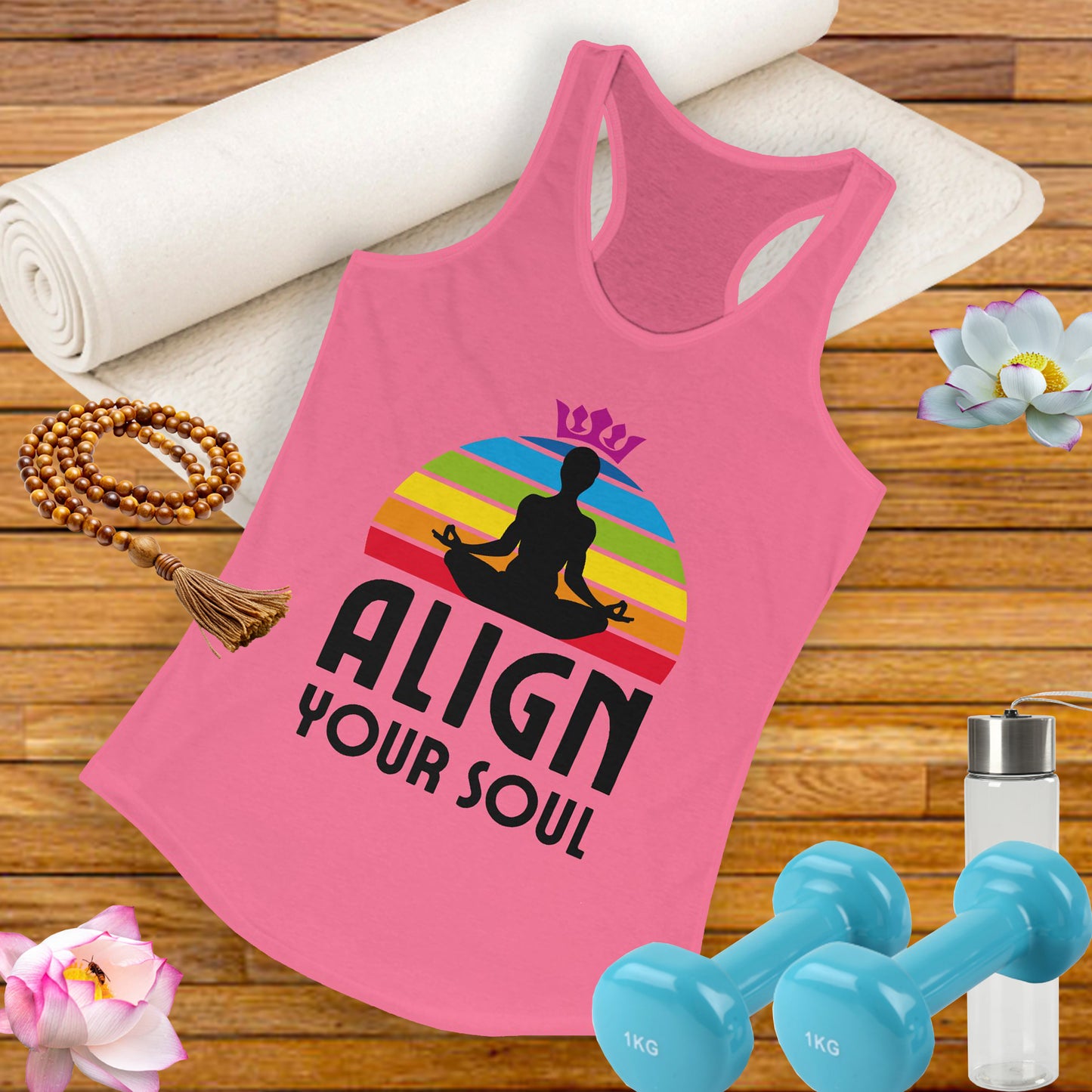 Align Your Soul Chakra Racerback Tank - Mindful Style for the Modern Spirit