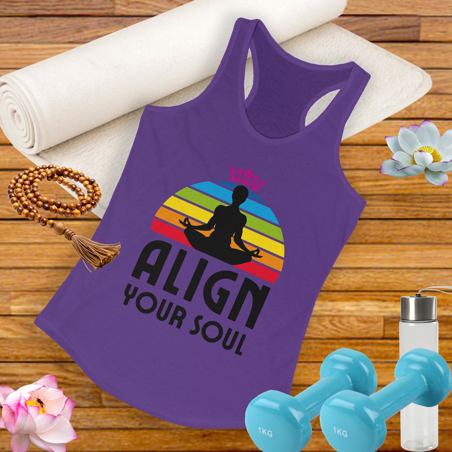 Align Your Soul Chakra Racerback Tank - Mindful Style for the Modern Spirit
