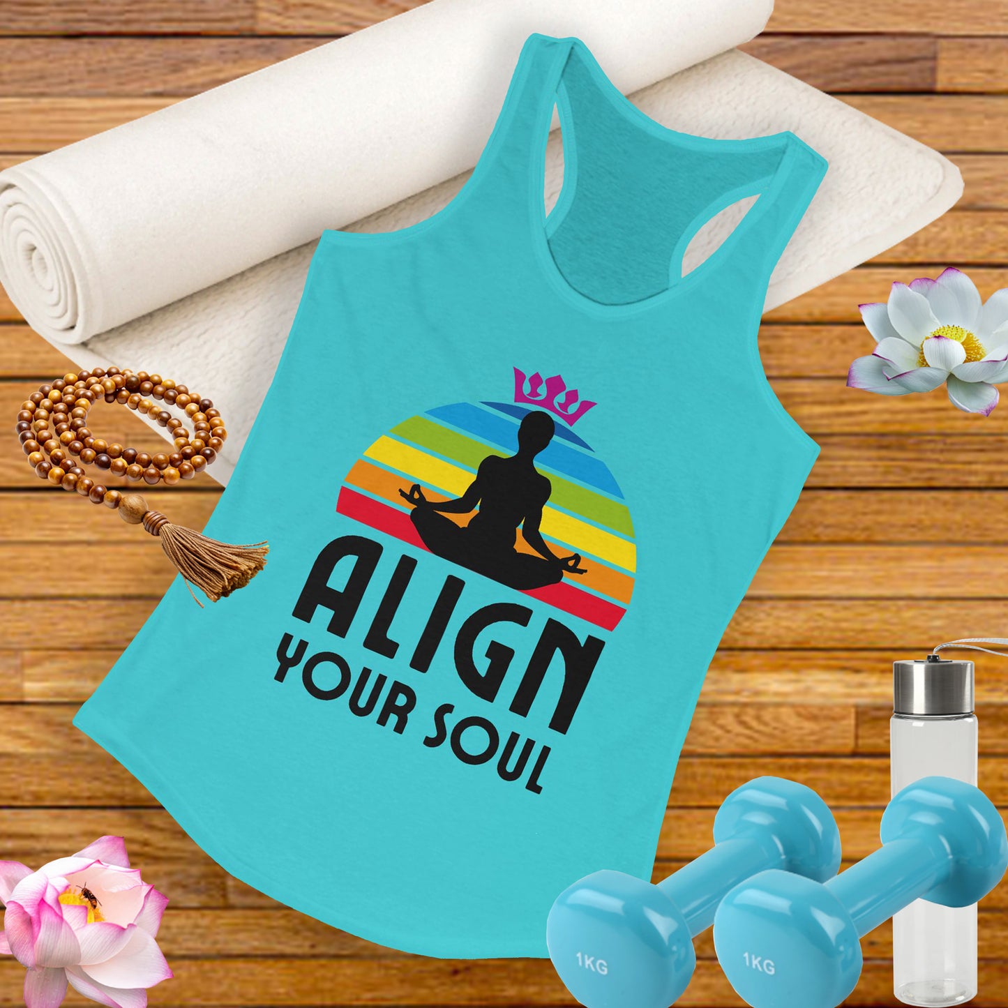 Align Your Soul Chakra Racerback Tank - Mindful Style for the Modern Spirit