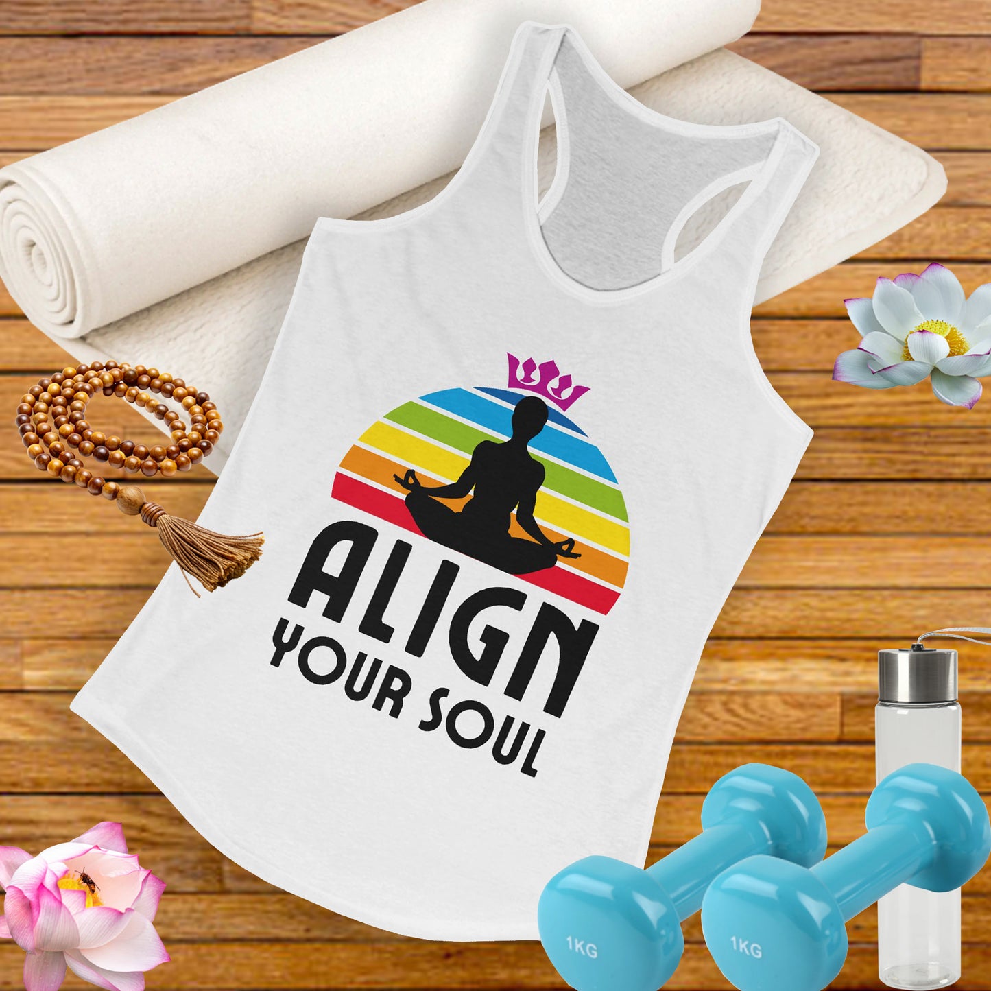 Align Your Soul Chakra Racerback Tank - Mindful Style for the Modern Spirit