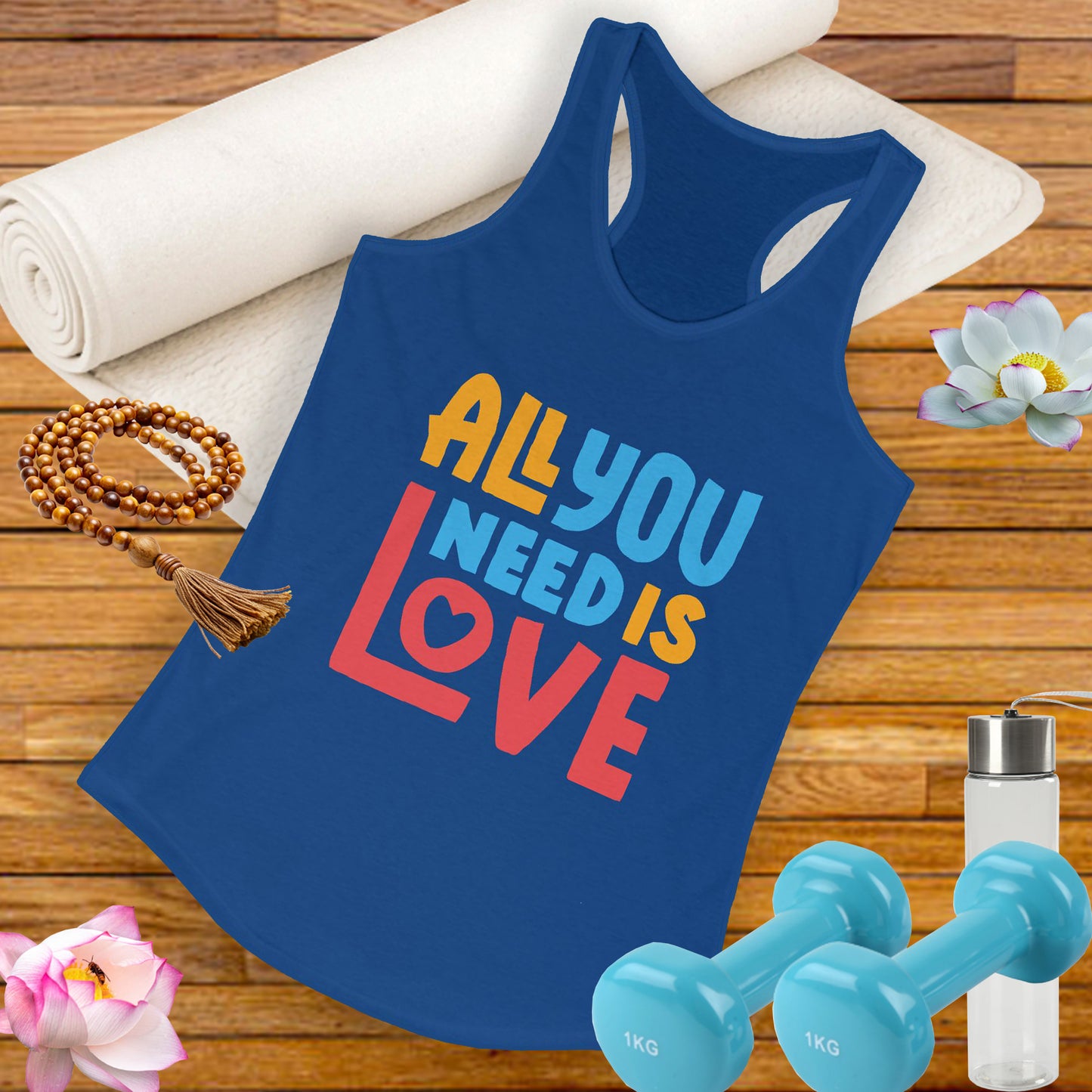 All You Need Is Love Racerback Tank – Radiate Joy in Color
