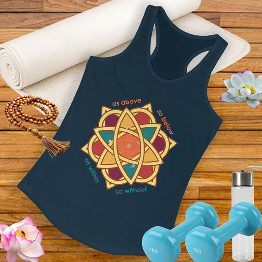 "As Within, So Without" Sri Yantra Racerback Tank Top