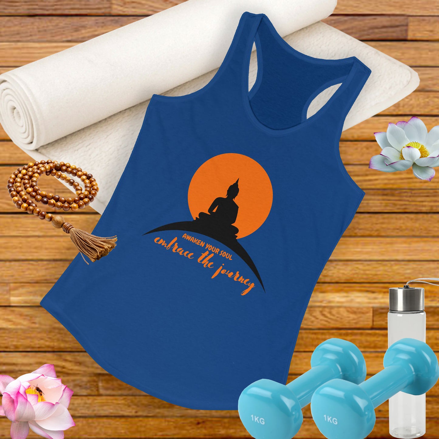"Awaken Your Soul" Racerback Tank – Mindful Journey-Inspired Women's Top