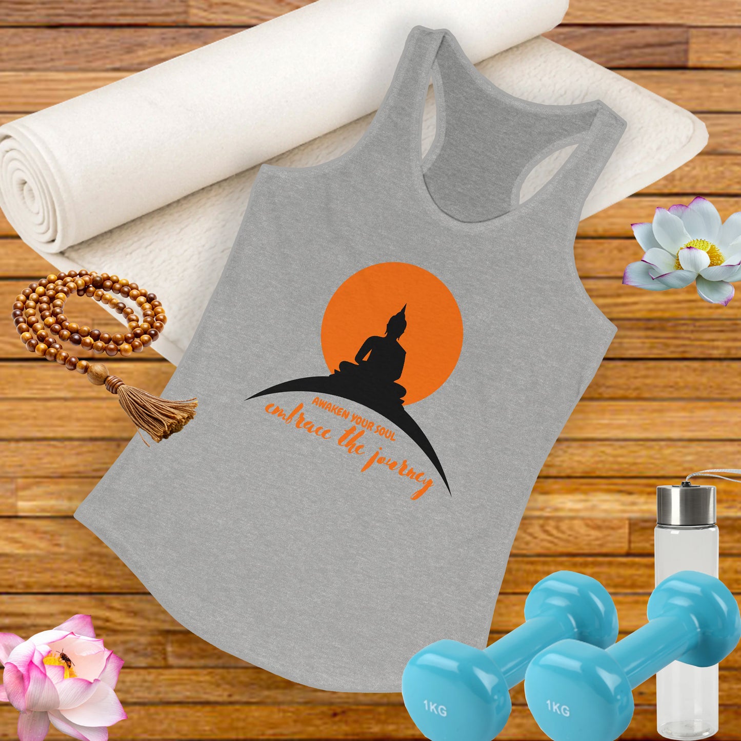 "Awaken Your Soul" Racerback Tank – Mindful Journey-Inspired Women's Top