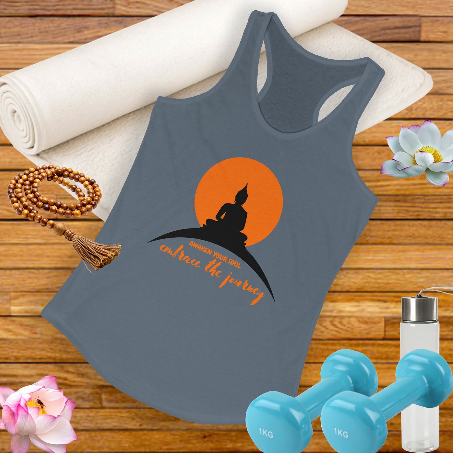 "Awaken Your Soul" Racerback Tank – Mindful Journey-Inspired Women's Top