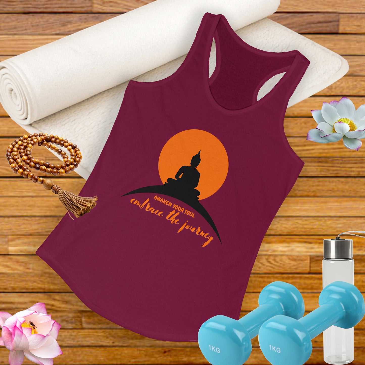 "Awaken Your Soul" Racerback Tank – Mindful Journey-Inspired Women's Top