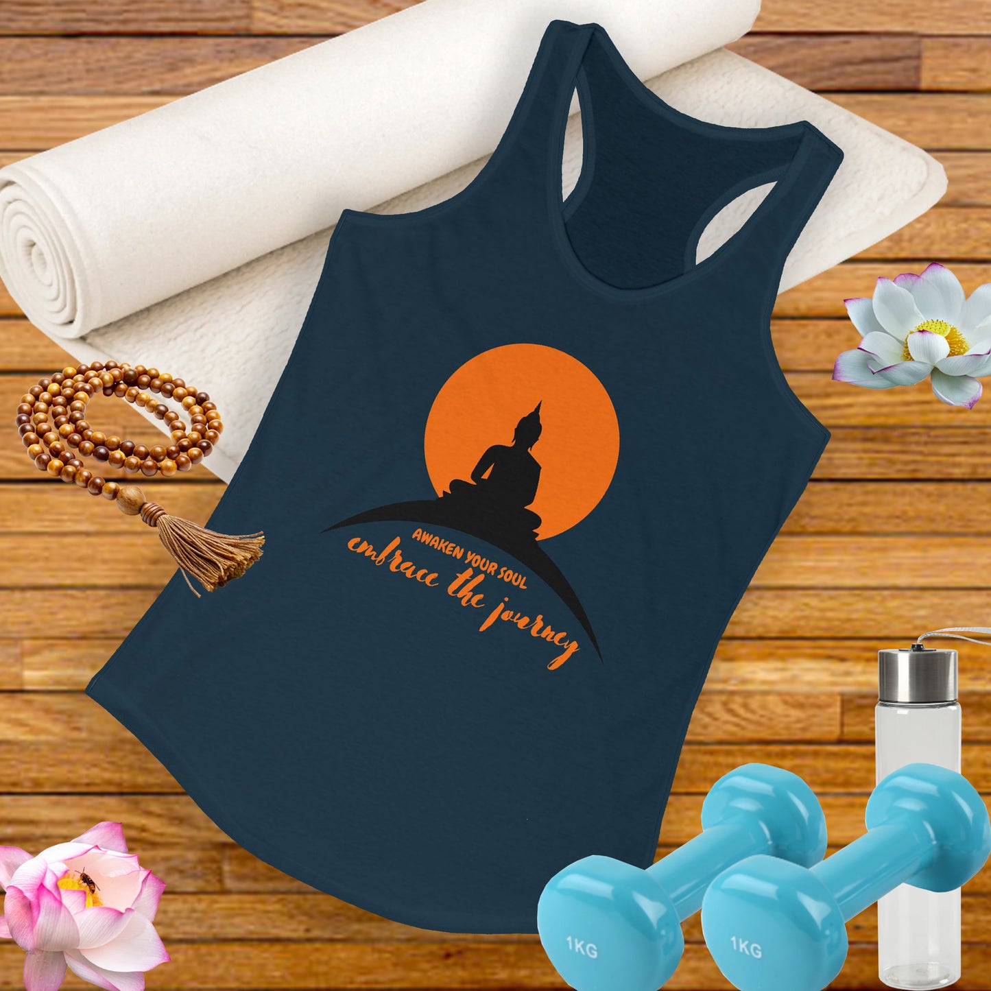 "Awaken Your Soul" Racerback Tank – Mindful Journey-Inspired Women's Top
