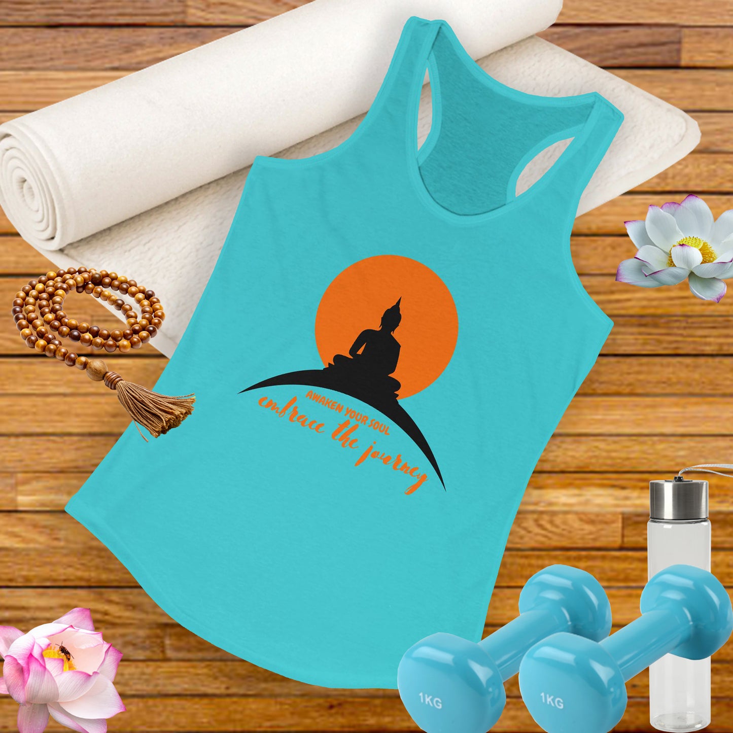 "Awaken Your Soul" Racerback Tank – Mindful Journey-Inspired Women's Top
