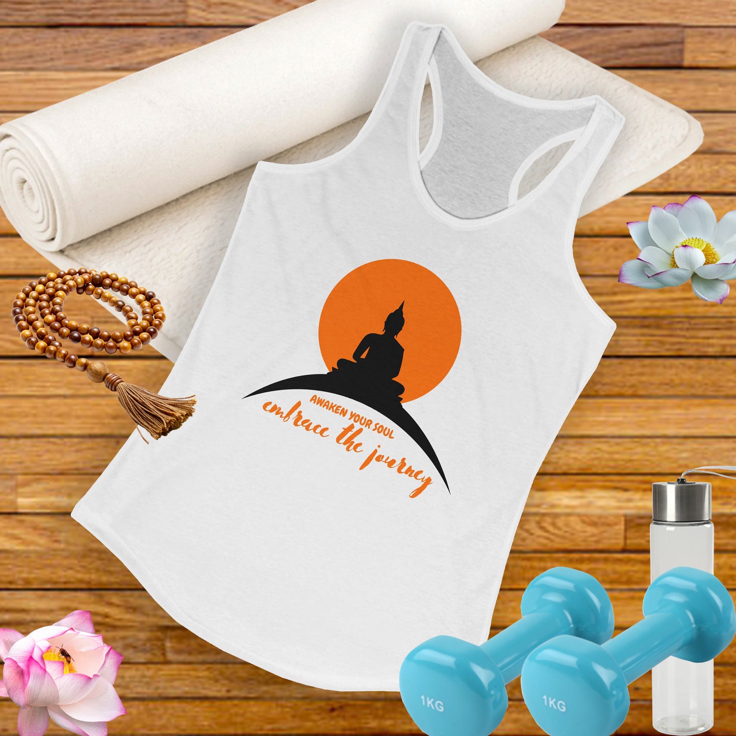 "Awaken Your Soul" Racerback Tank – Mindful Journey-Inspired Women's Top