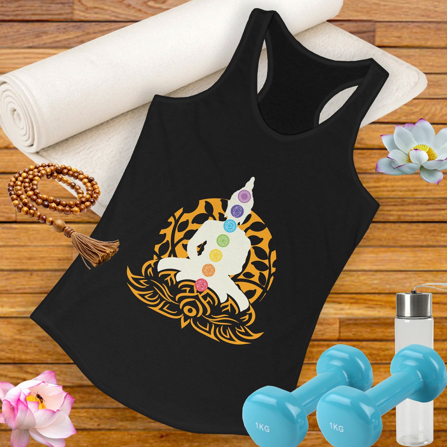 “Chakra Serenity” Racerback Tank – Center Your Energy in Style