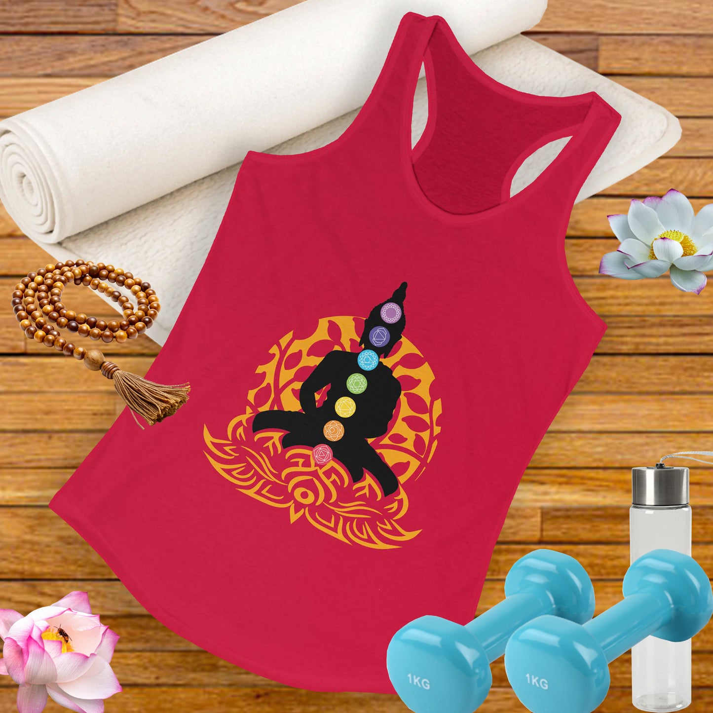 “Chakra Serenity” Racerback Tank – Center Your Energy in Style