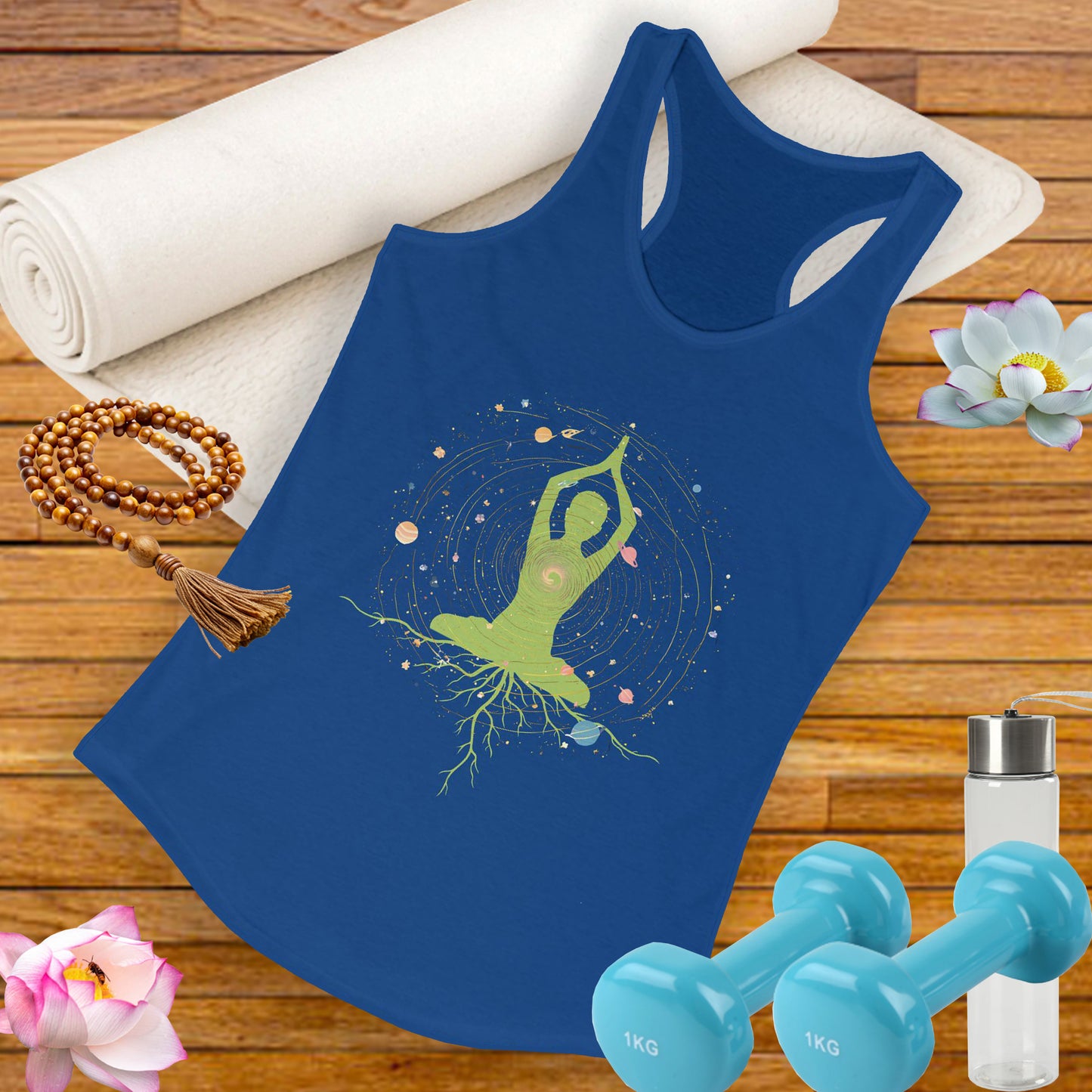 “Rooted in the Cosmos” Racerback Tank - Flow from the Heart, Grounded in Soul