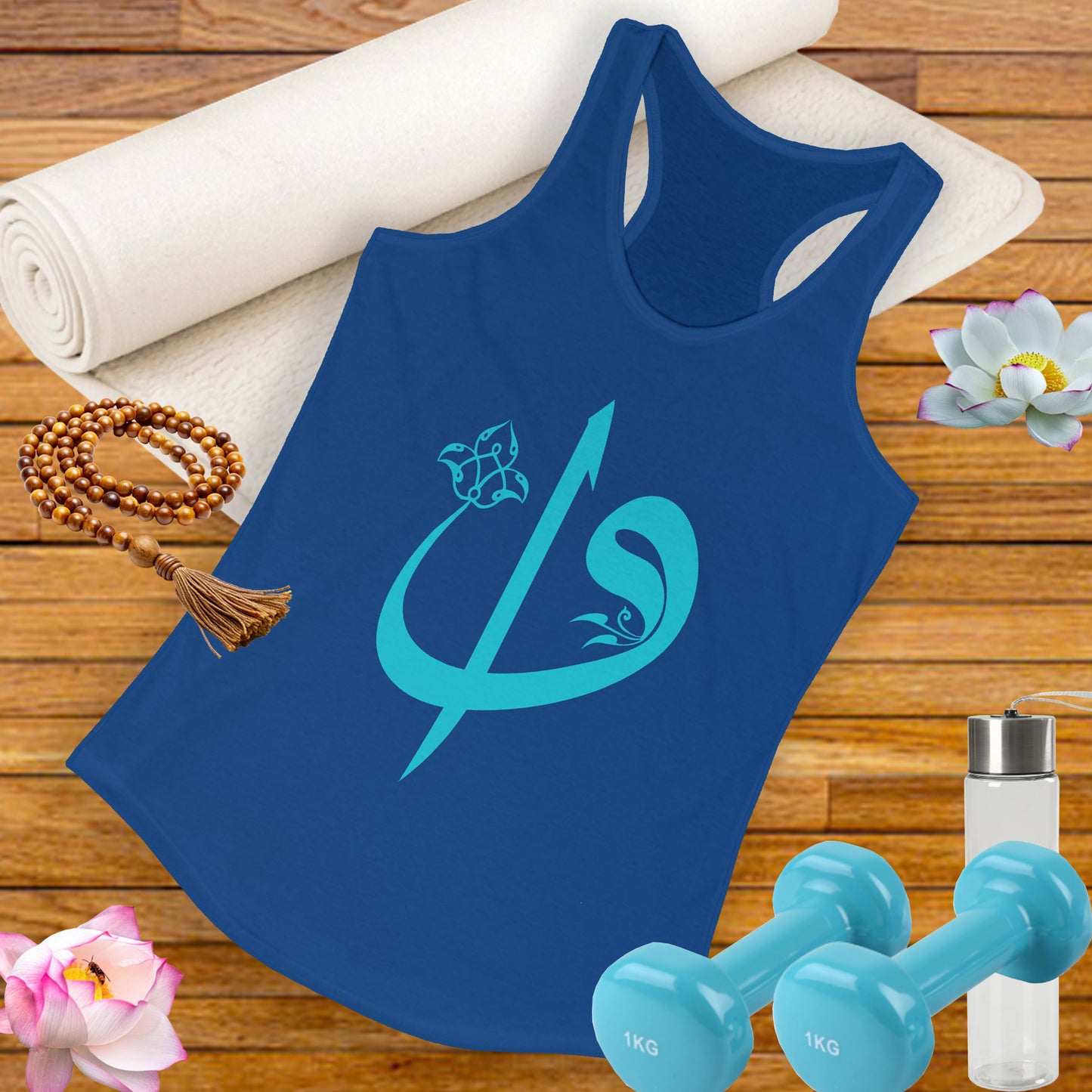 Elif & Vav - "Oneness & Surrender" - Spiritual Women's Racerback Tank Top