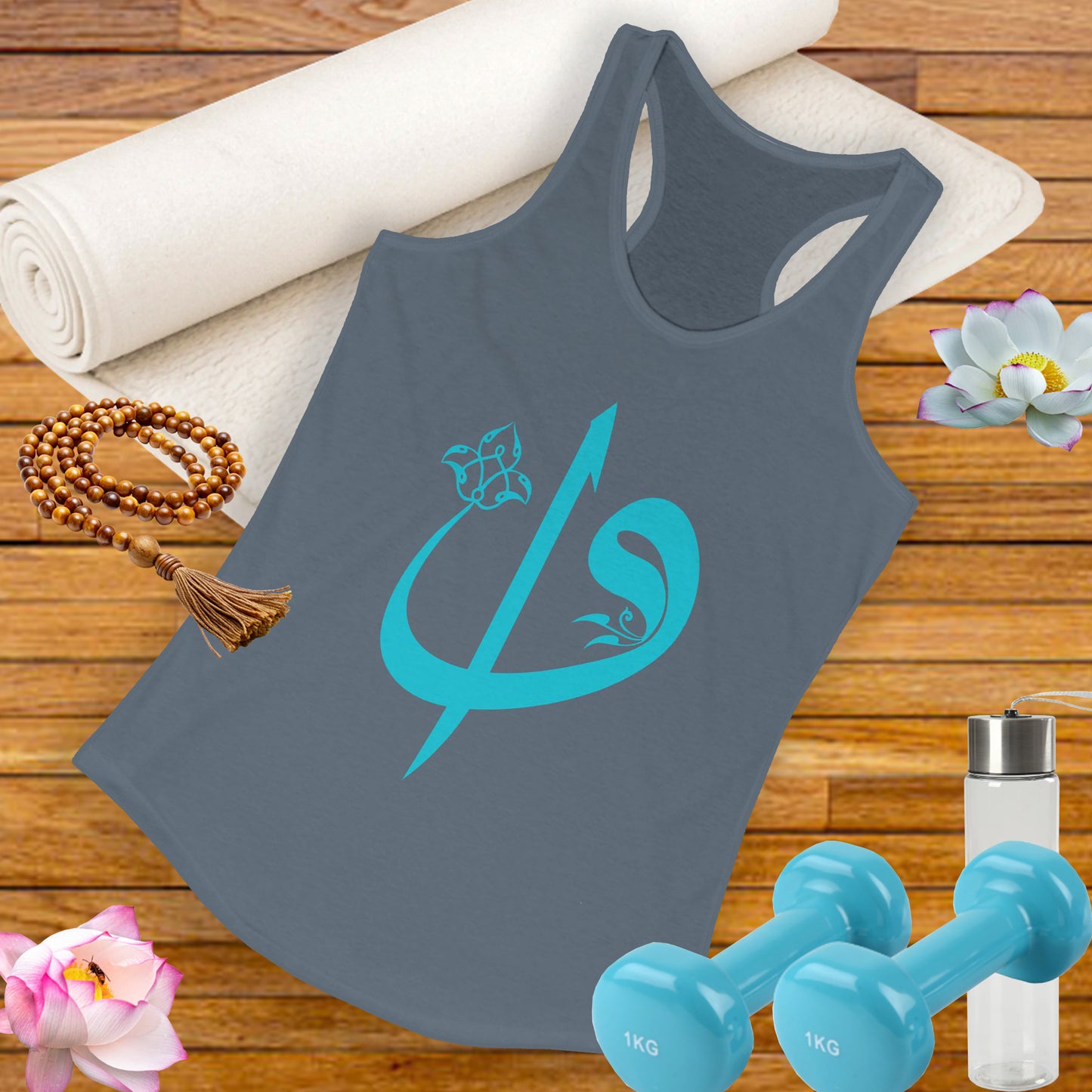 Elif & Vav - "Oneness & Surrender" - Spiritual Women's Racerback Tank Top