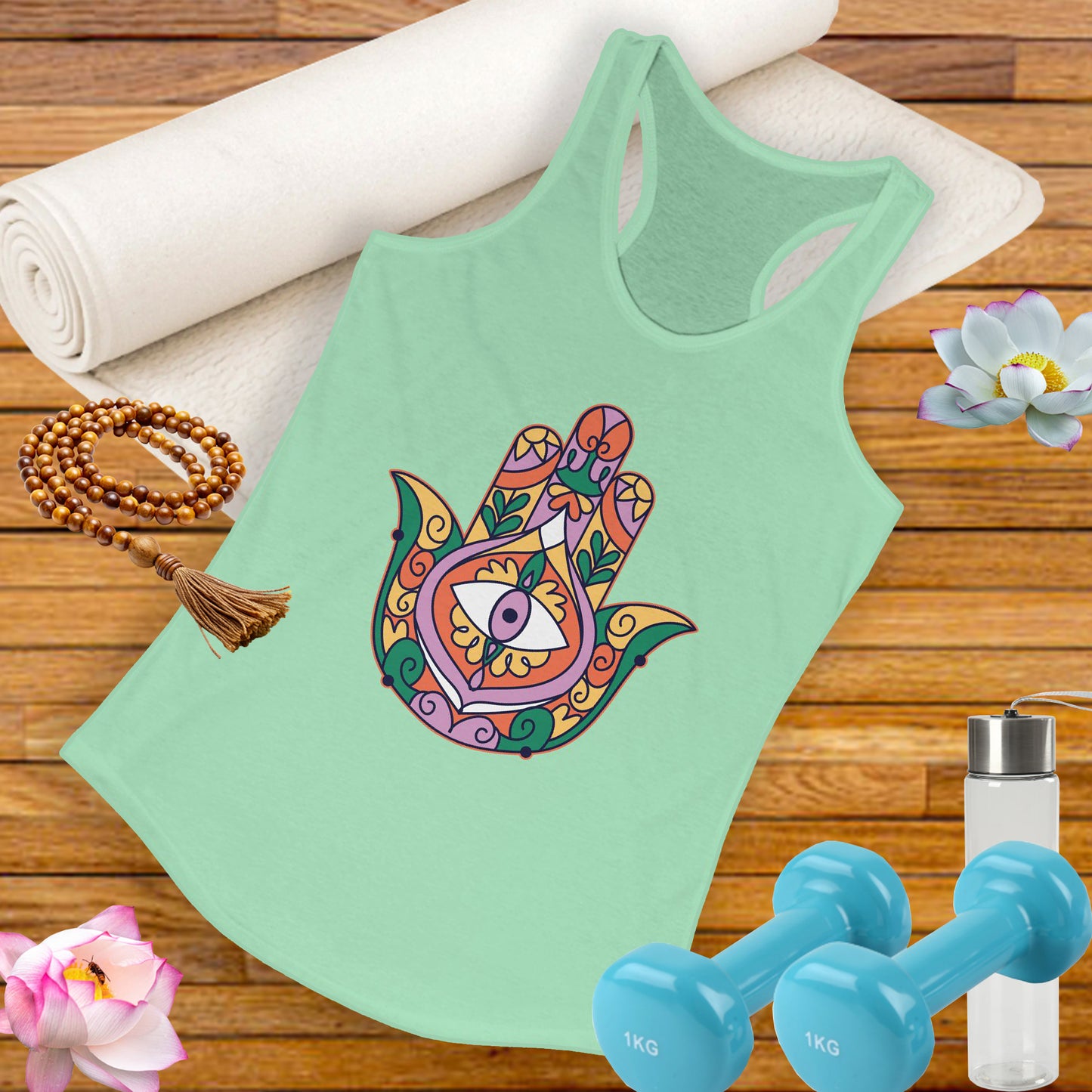 Hand of Fatima Tank top - BOHO Protection & Feminine Power - Women's Spiritual Apparel