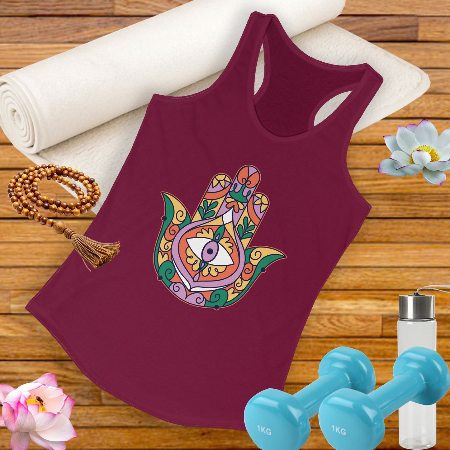 Hand of Fatima Tank top - BOHO Protection & Feminine Power - Women's Spiritual Apparel
