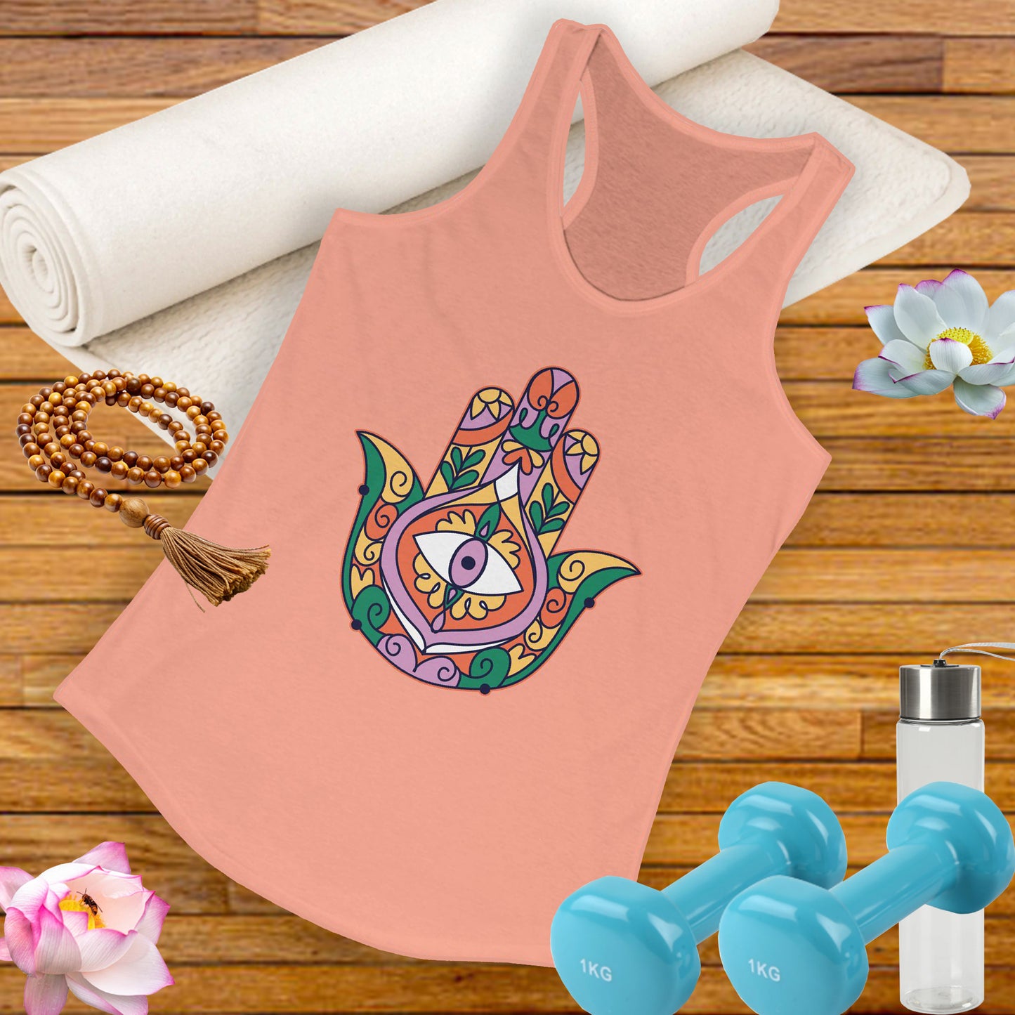 Hand of Fatima Tank top - BOHO Protection & Feminine Power - Women's Spiritual Apparel
