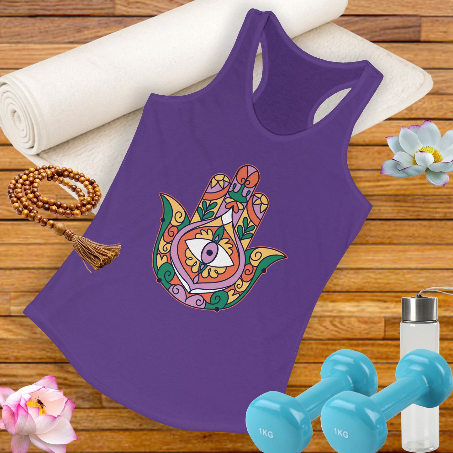 Hand of Fatima Tank top - BOHO Protection & Feminine Power - Women's Spiritual Apparel