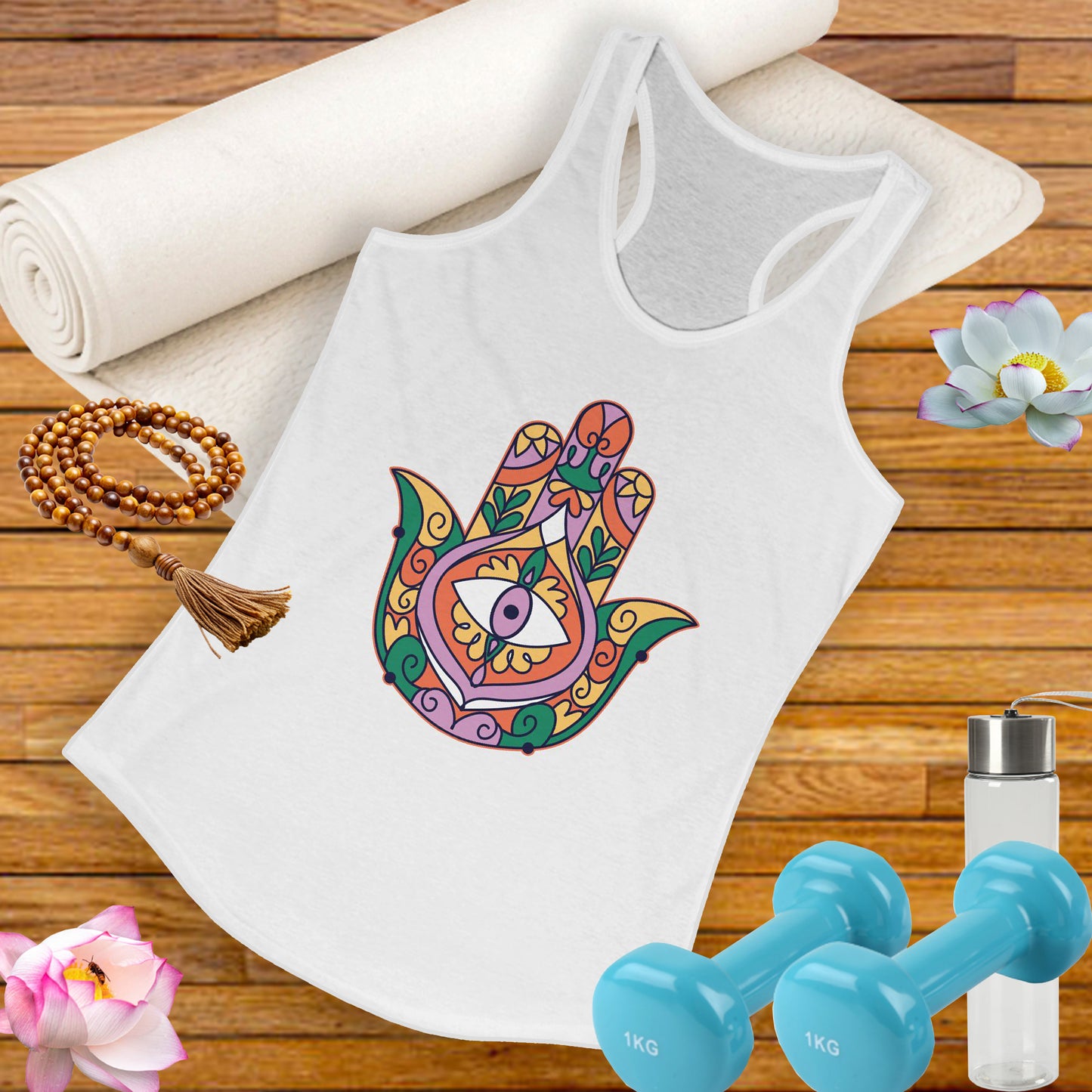 Hand of Fatima Tank top - BOHO Protection & Feminine Power - Women's Spiritual Apparel