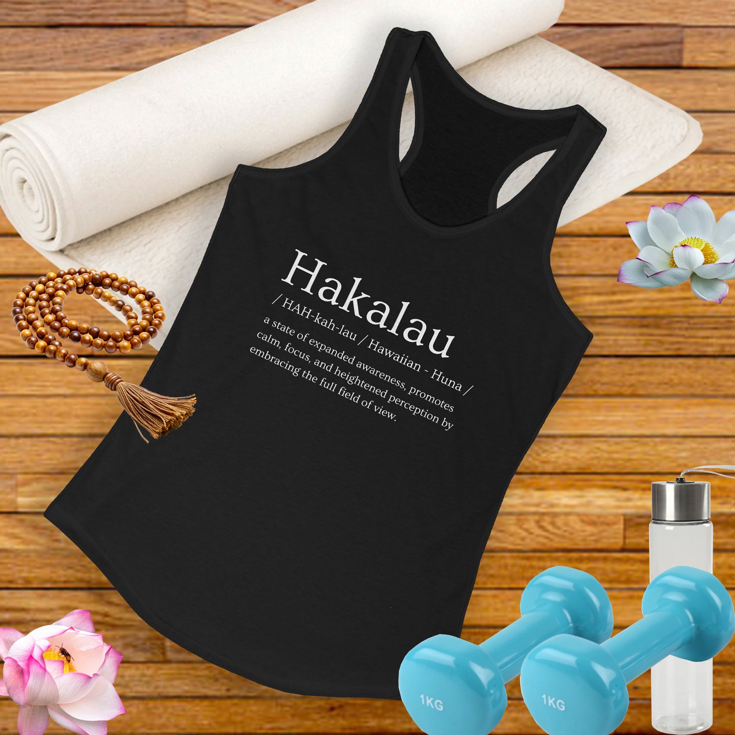"Hakalau" Definition Racerback Tank – Mindful Focus Meets Island Vibes