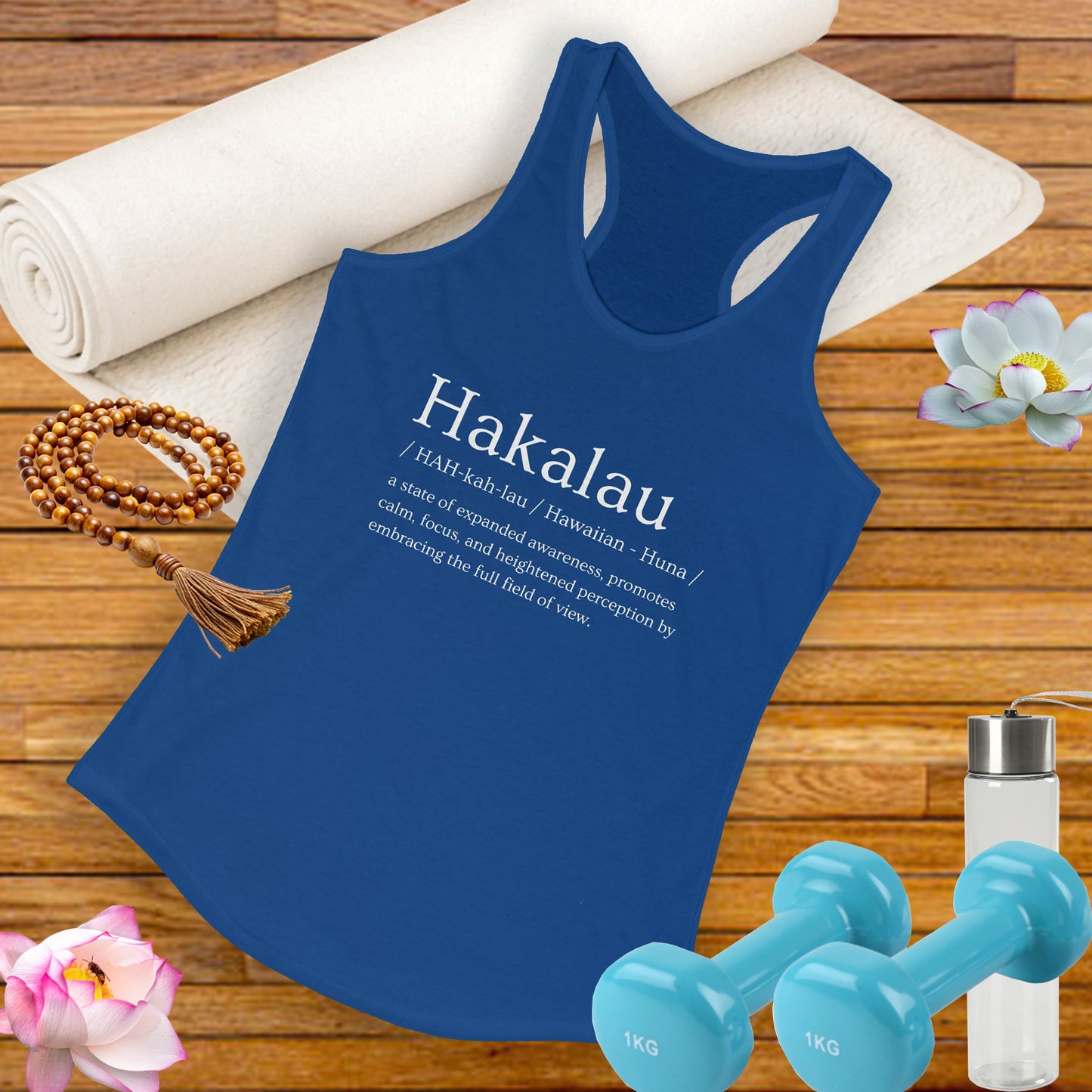"Hakalau" Definition Racerback Tank – Mindful Focus Meets Island Vibes