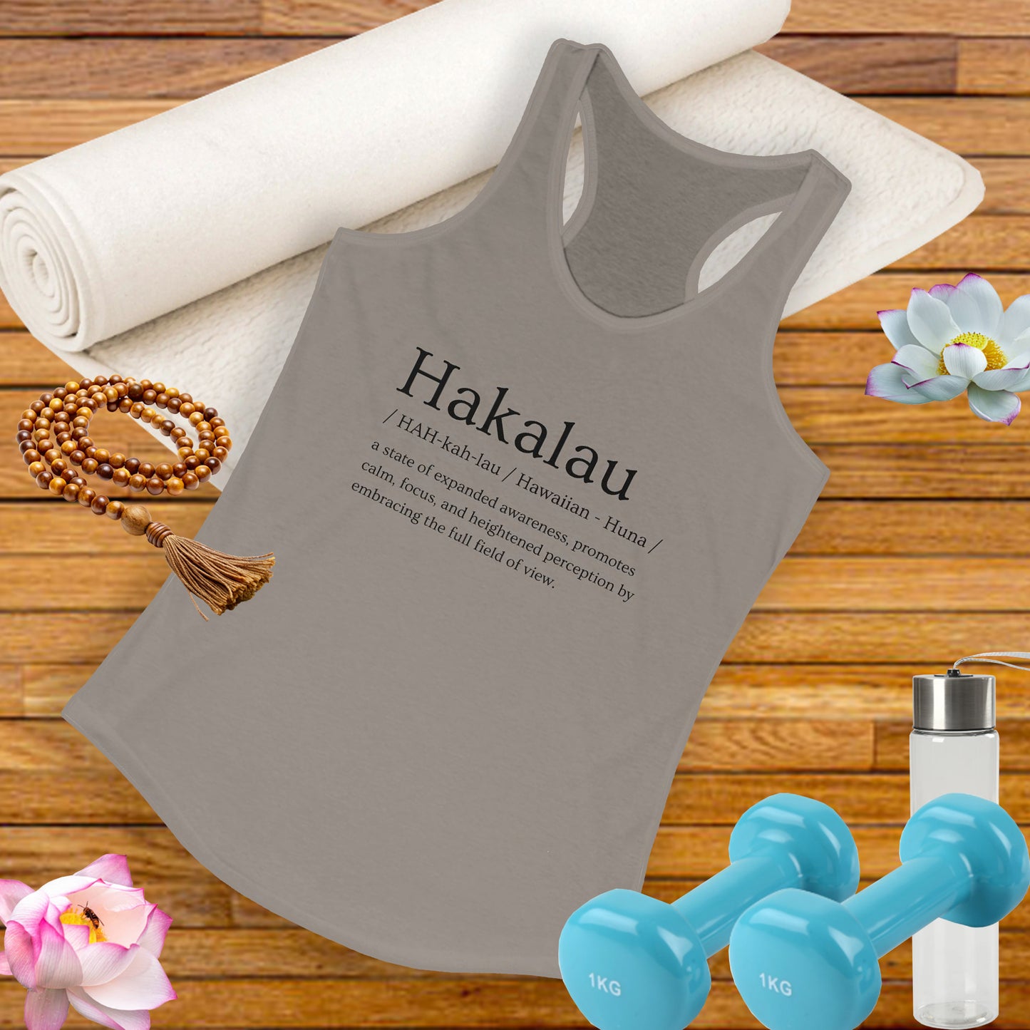 "Hakalau" Definition Racerback Tank – Mindful Focus Meets Island Vibes