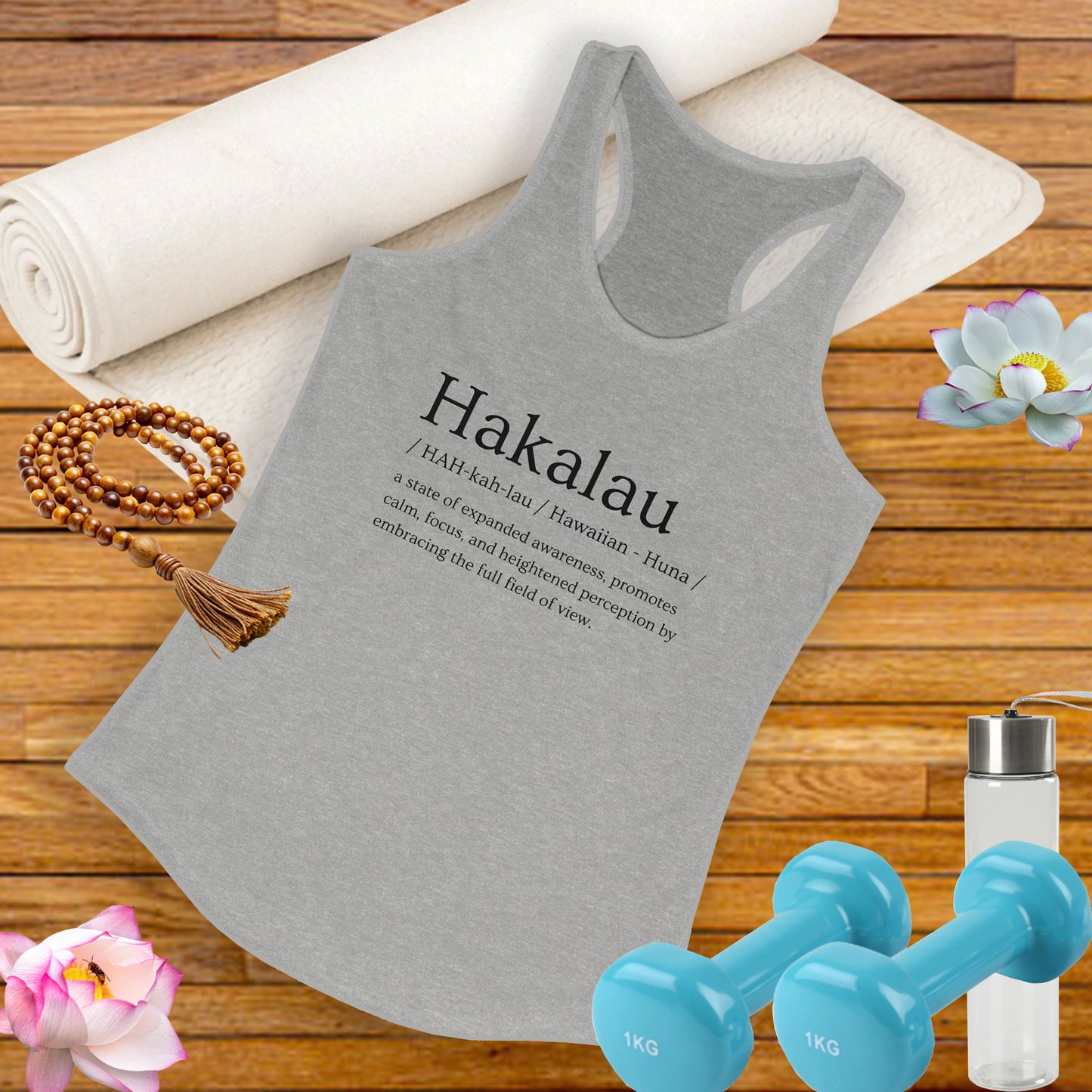 "Hakalau" Definition Racerback Tank – Mindful Focus Meets Island Vibes