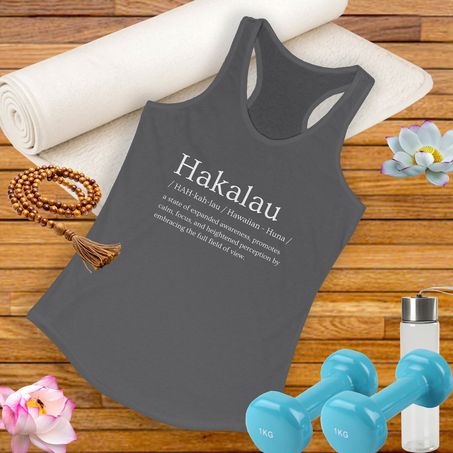 "Hakalau" Definition Racerback Tank – Mindful Focus Meets Island Vibes