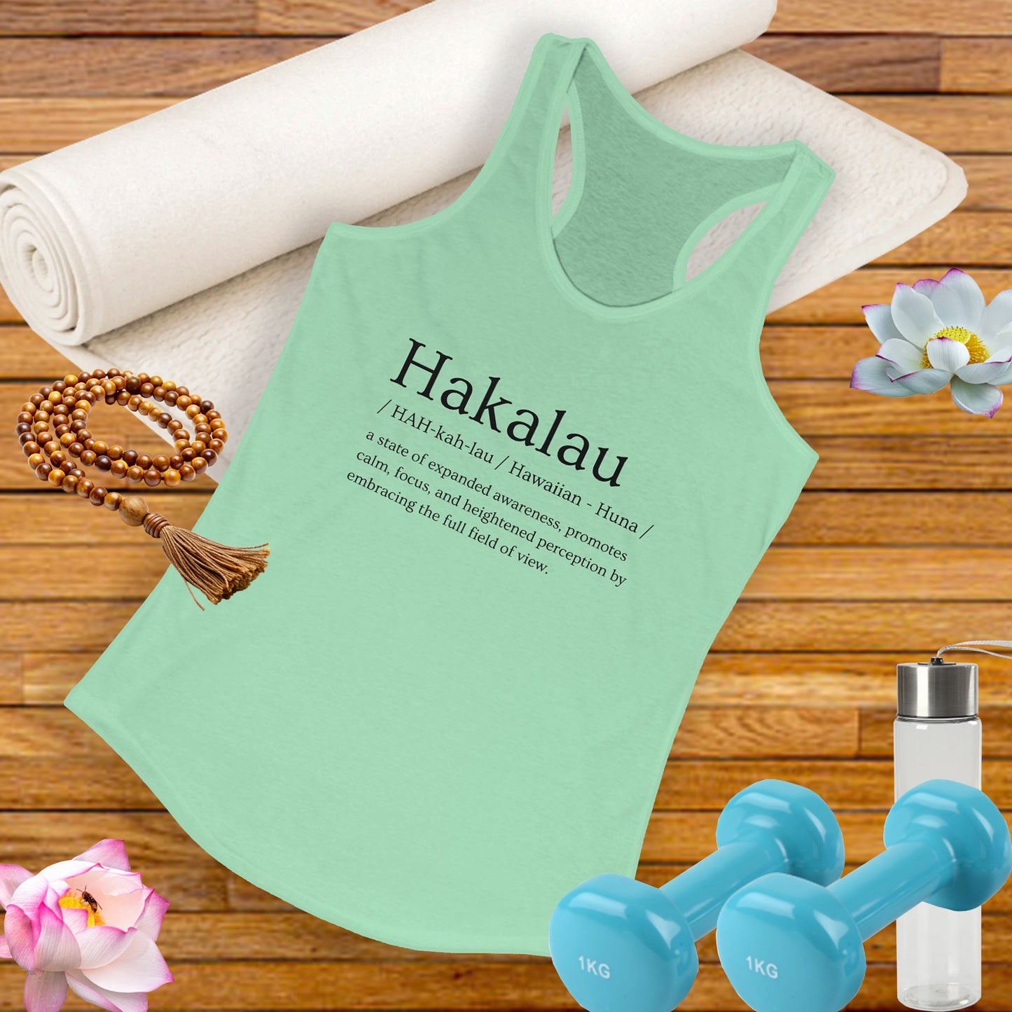 "Hakalau" Definition Racerback Tank – Mindful Focus Meets Island Vibes