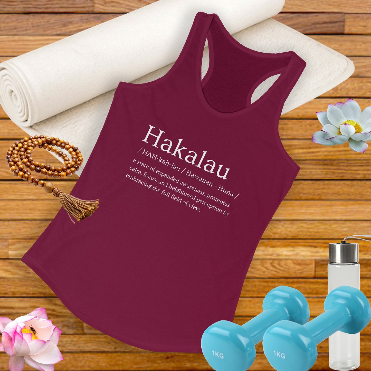 "Hakalau" Definition Racerback Tank – Mindful Focus Meets Island Vibes