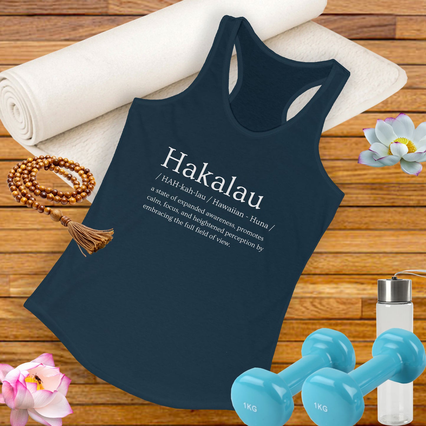 "Hakalau" Definition Racerback Tank – Mindful Focus Meets Island Vibes