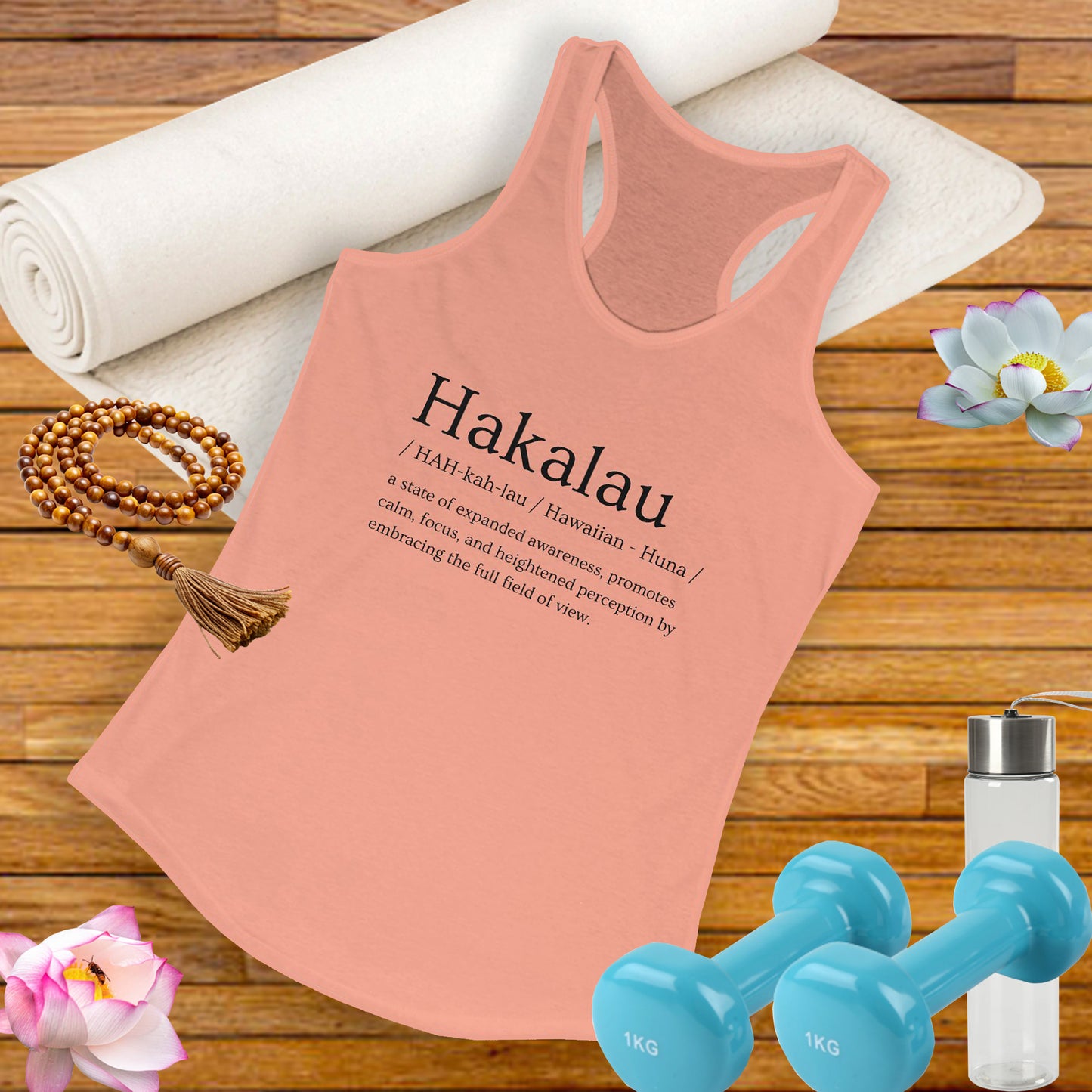 "Hakalau" Definition Racerback Tank – Mindful Focus Meets Island Vibes
