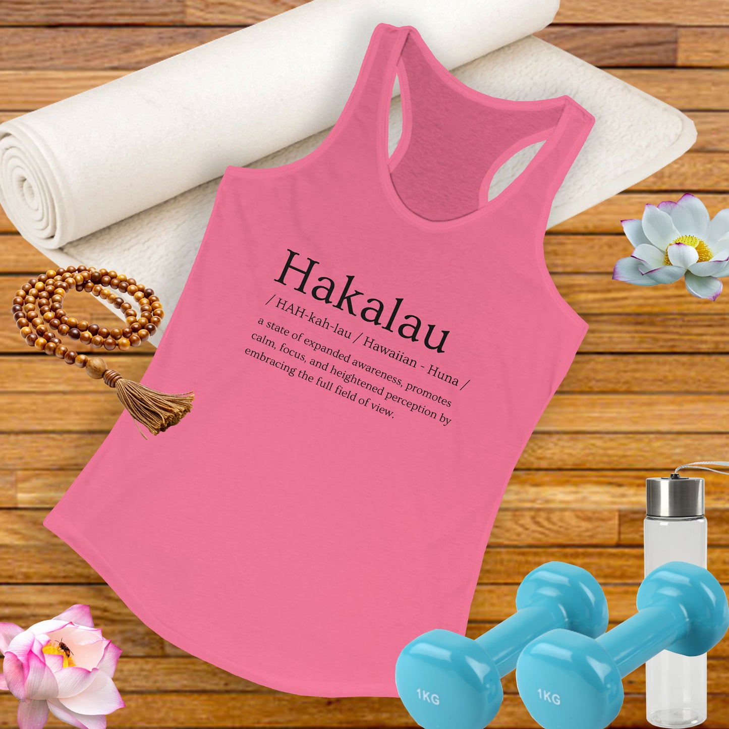 "Hakalau" Definition Racerback Tank – Mindful Focus Meets Island Vibes