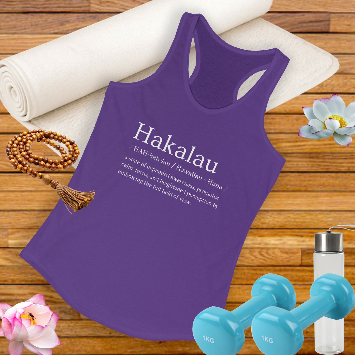"Hakalau" Definition Racerback Tank – Mindful Focus Meets Island Vibes