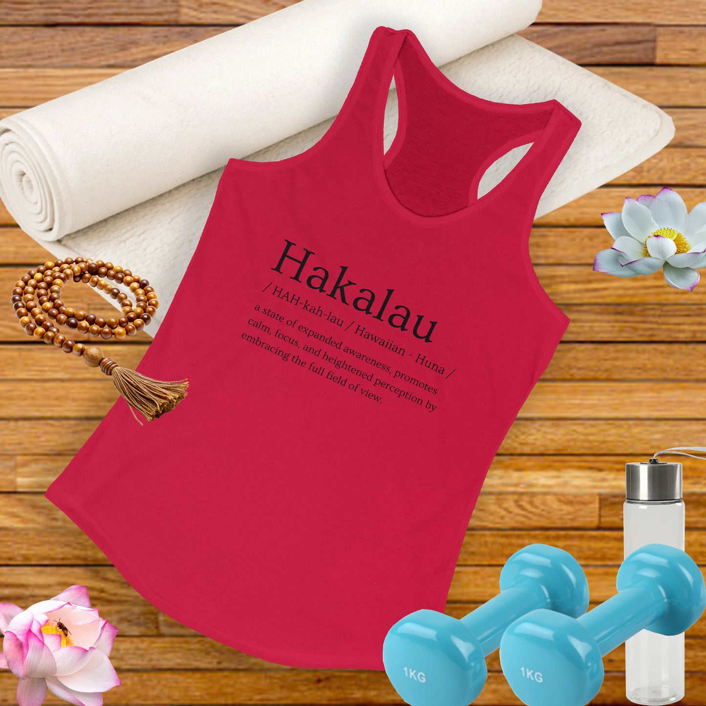 "Hakalau" Definition Racerback Tank – Mindful Focus Meets Island Vibes