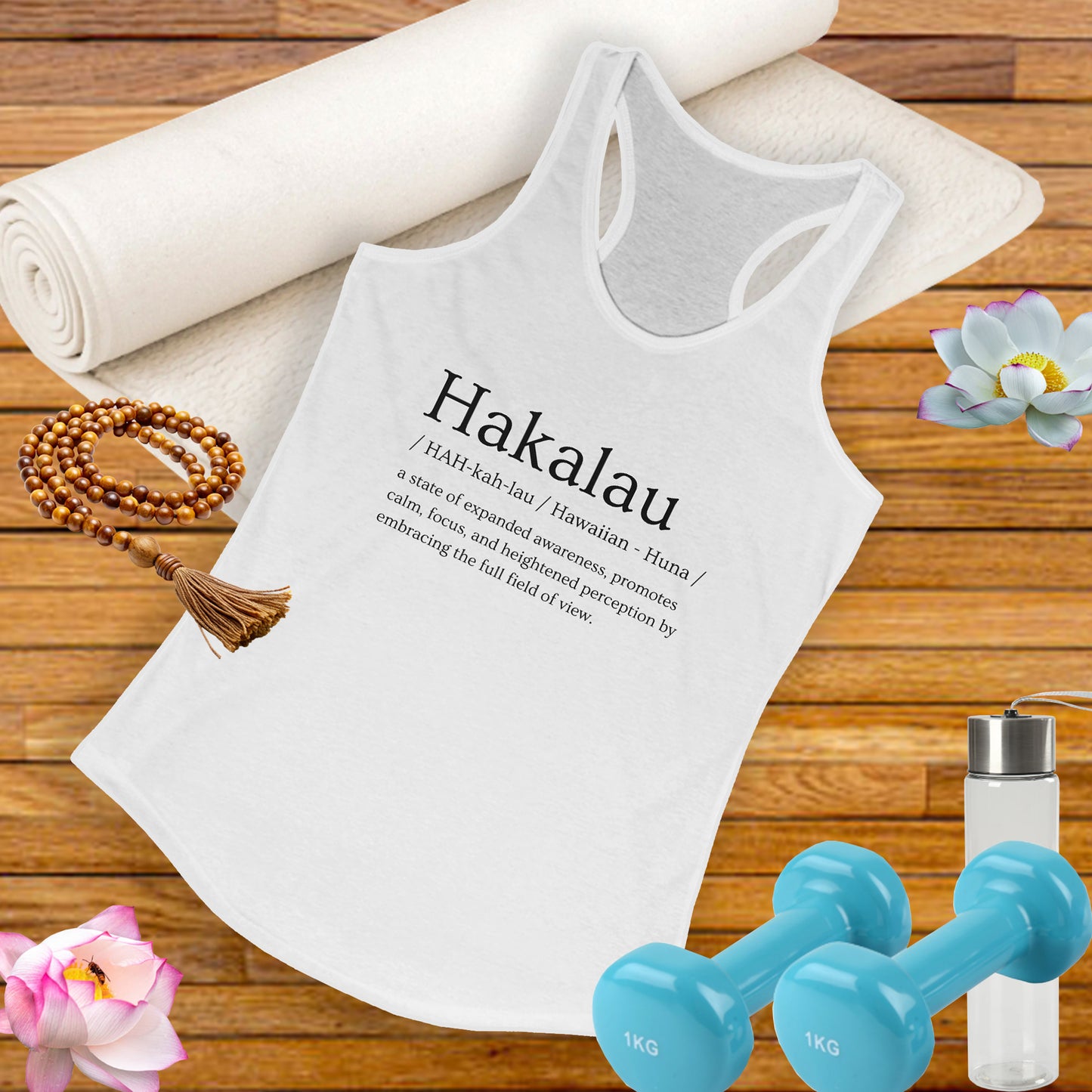 "Hakalau" Definition Racerback Tank – Mindful Focus Meets Island Vibes