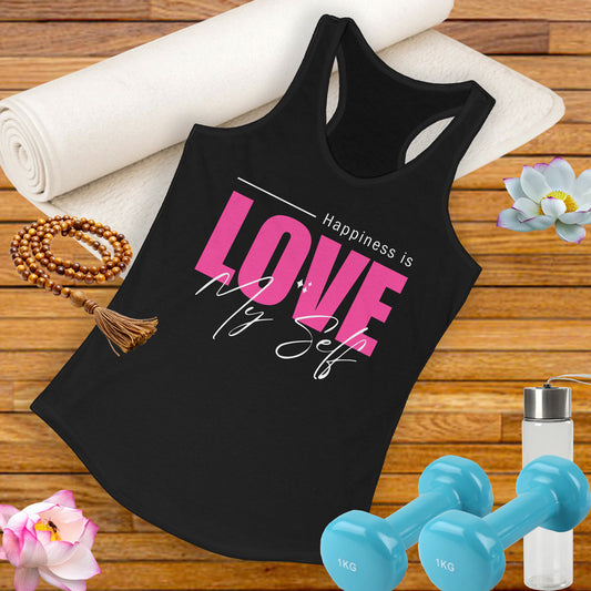 "Love My Self" Tank Top - Wear Your Happiness, Honor Your Light - Women's Racerback
