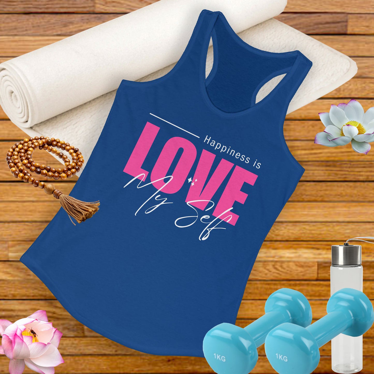 "Love My Self" Tank Top - Wear Your Happiness, Honor Your Light - Women's Racerback