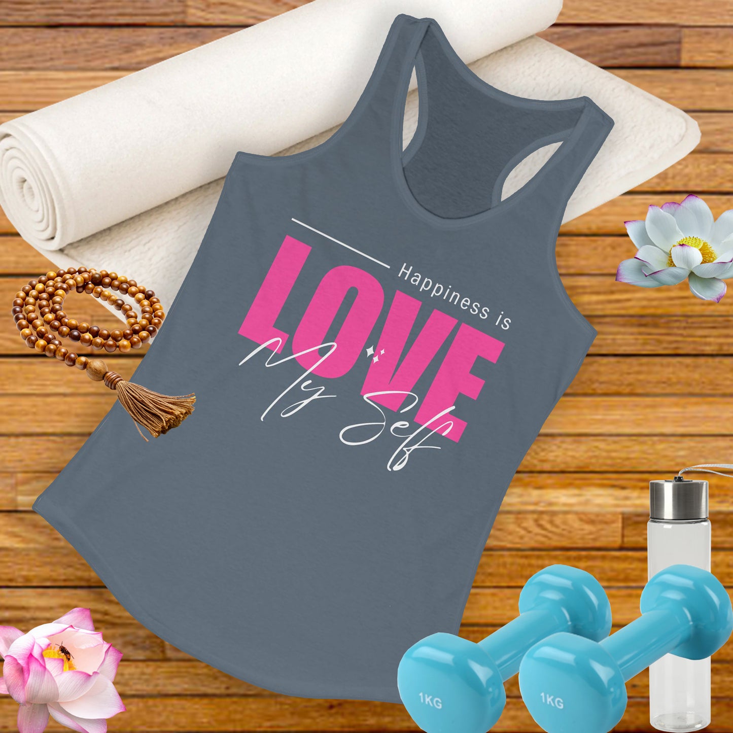 "Love My Self" Tank Top - Wear Your Happiness, Honor Your Light - Women's Racerback