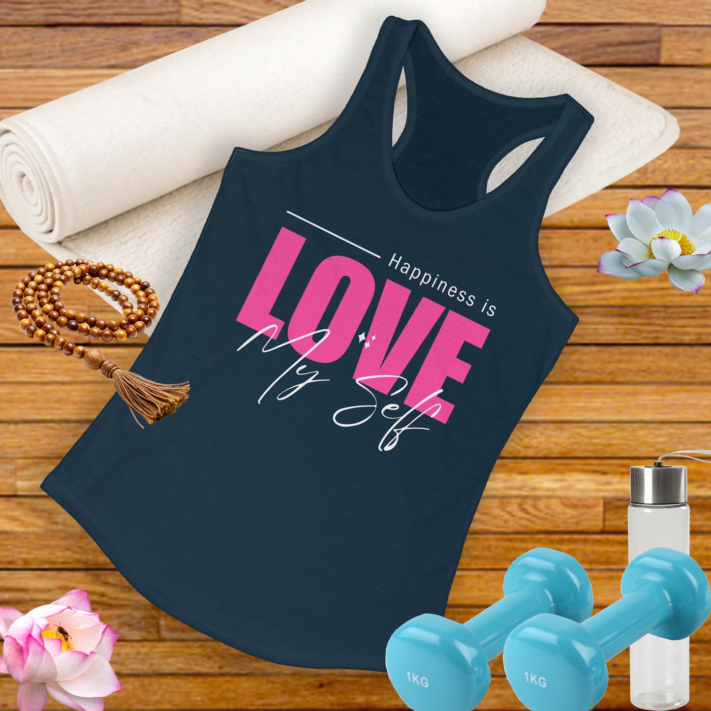 "Love My Self" Tank Top - Wear Your Happiness, Honor Your Light - Women's Racerback