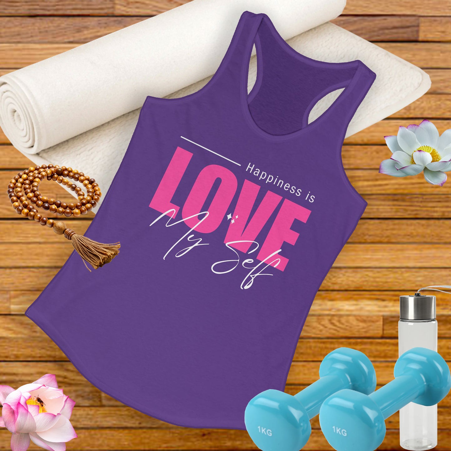 "Love My Self" Tank Top - Wear Your Happiness, Honor Your Light - Women's Racerback