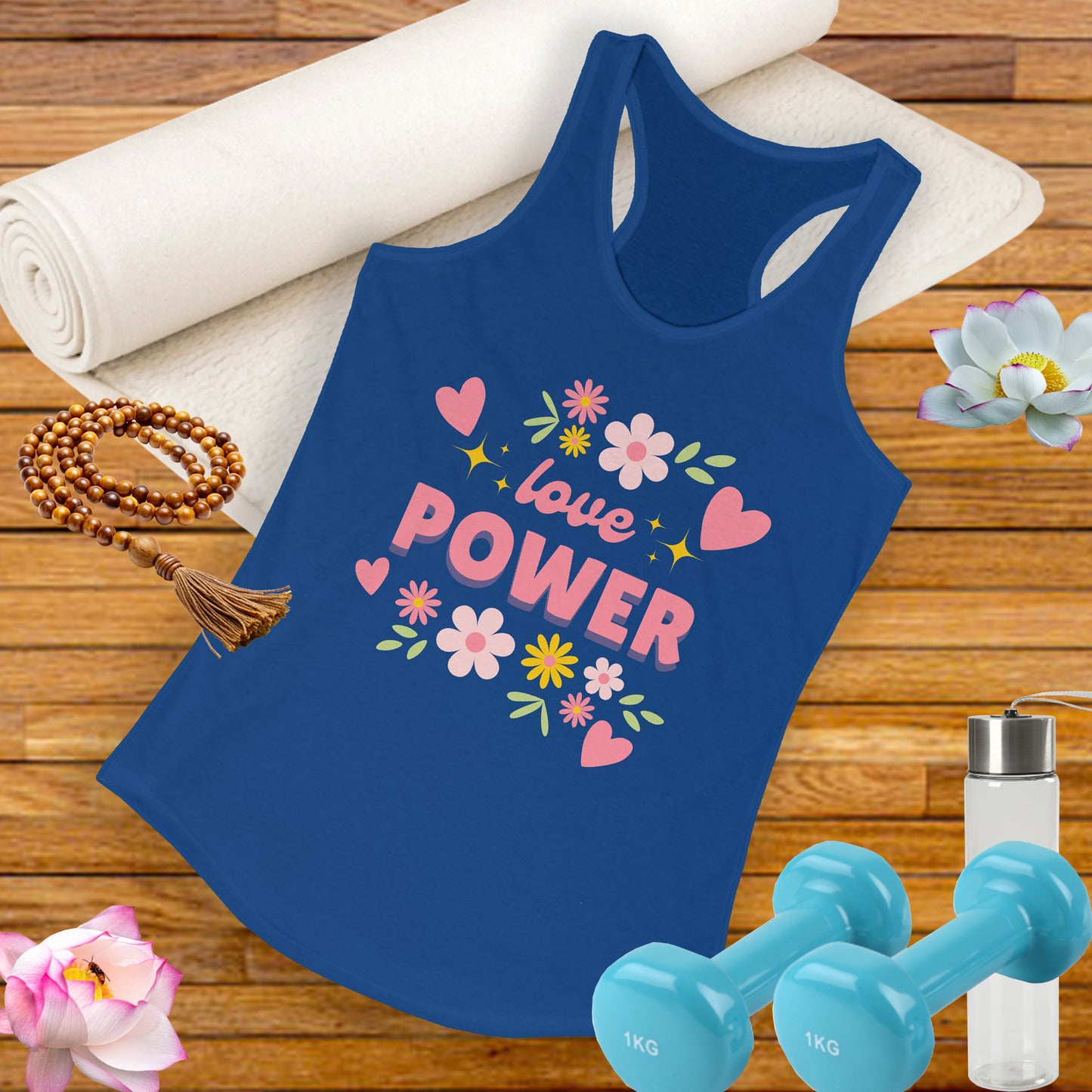 "Love Power" Racerback Tank – Feminine Strength Meets Heartfelt Style