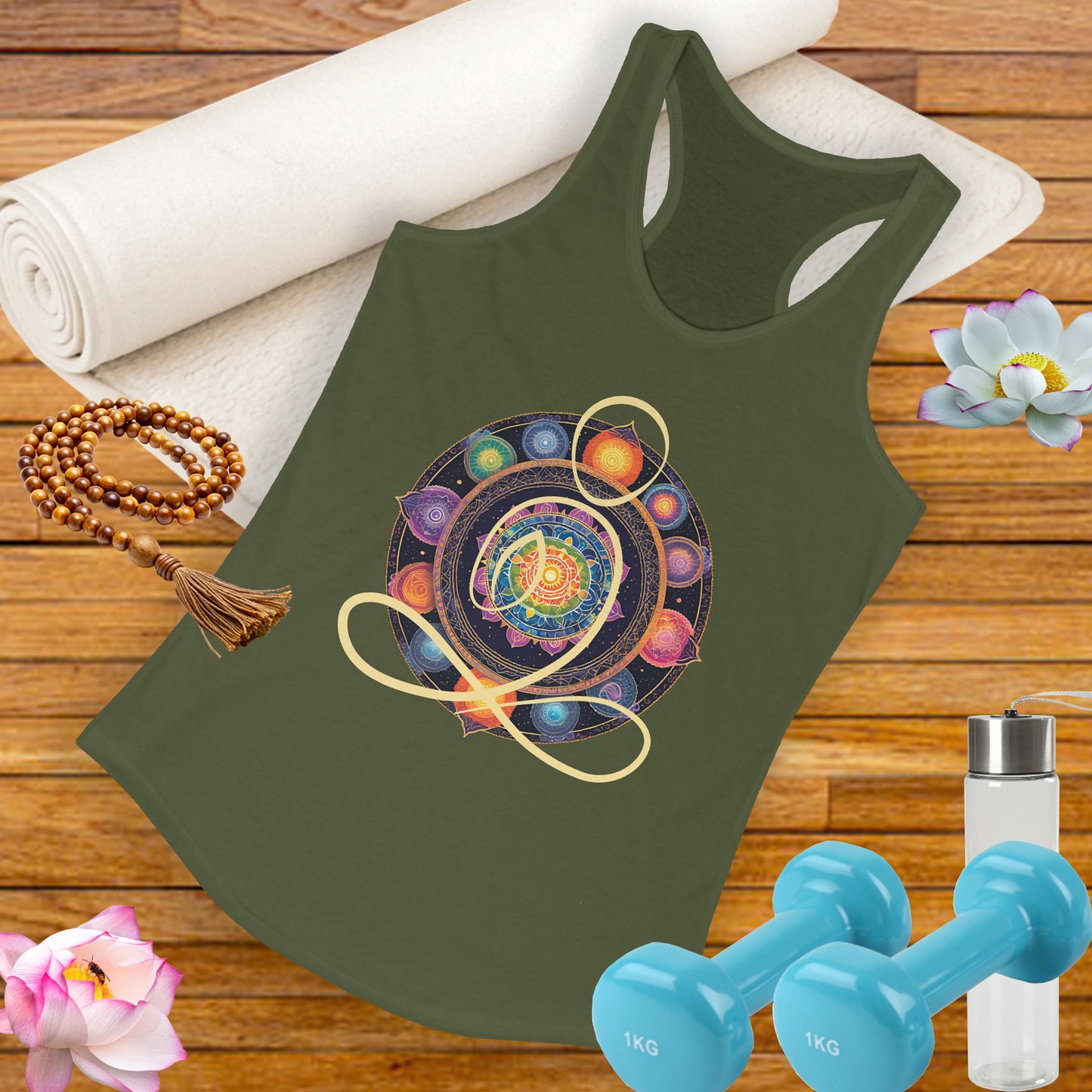 Colorful Mandala – Radiate from Within Racerback Tank
