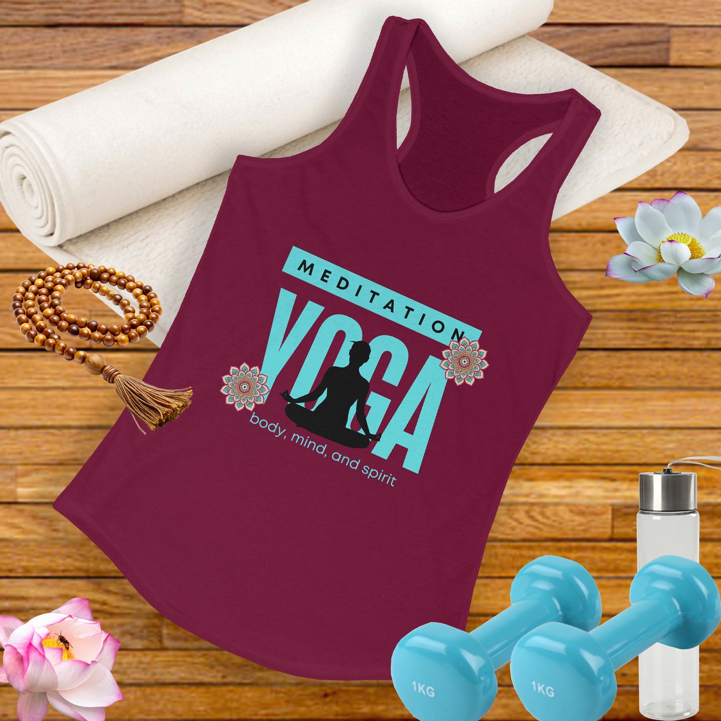 Mind-Body-Spirit Harmony Tank - Women’s Racerback for Yoga & Wellness