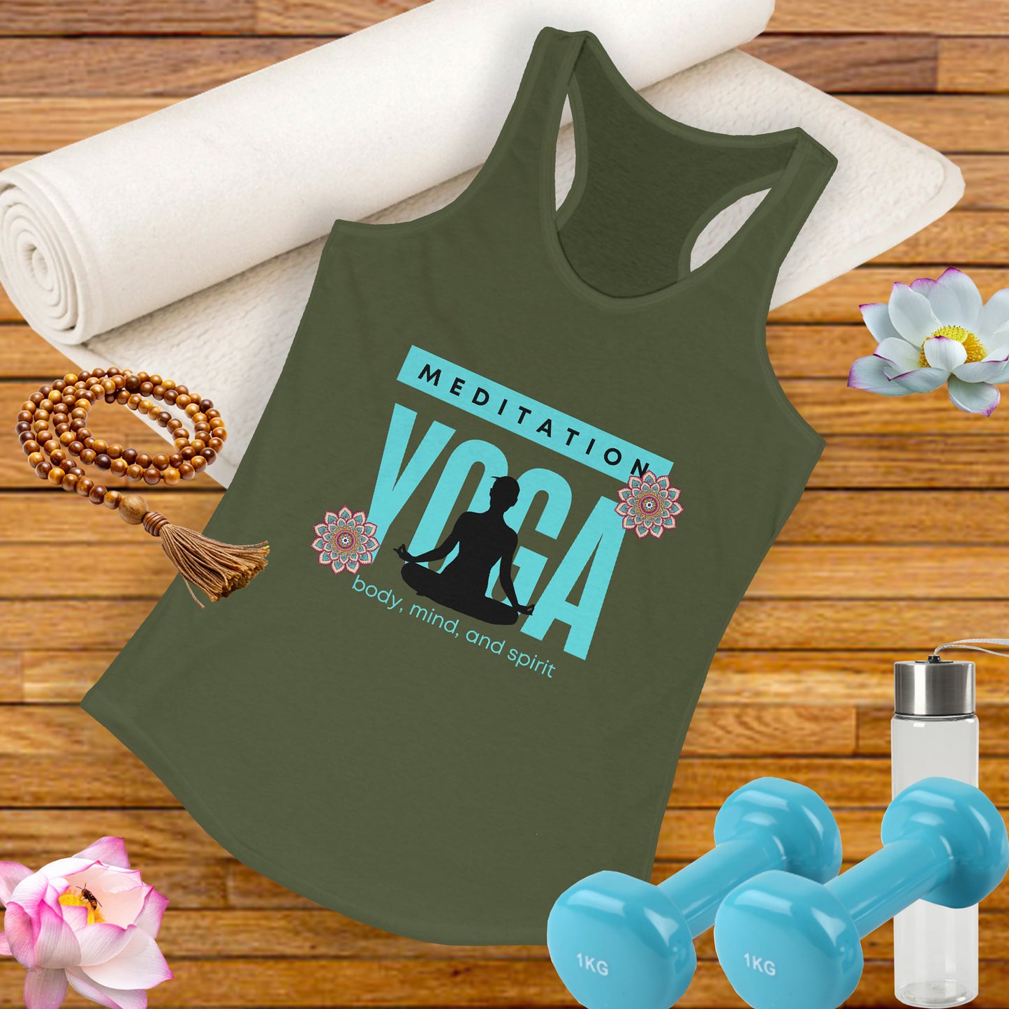 Mind-Body-Spirit Harmony Tank - Women’s Racerback for Yoga & Wellness
