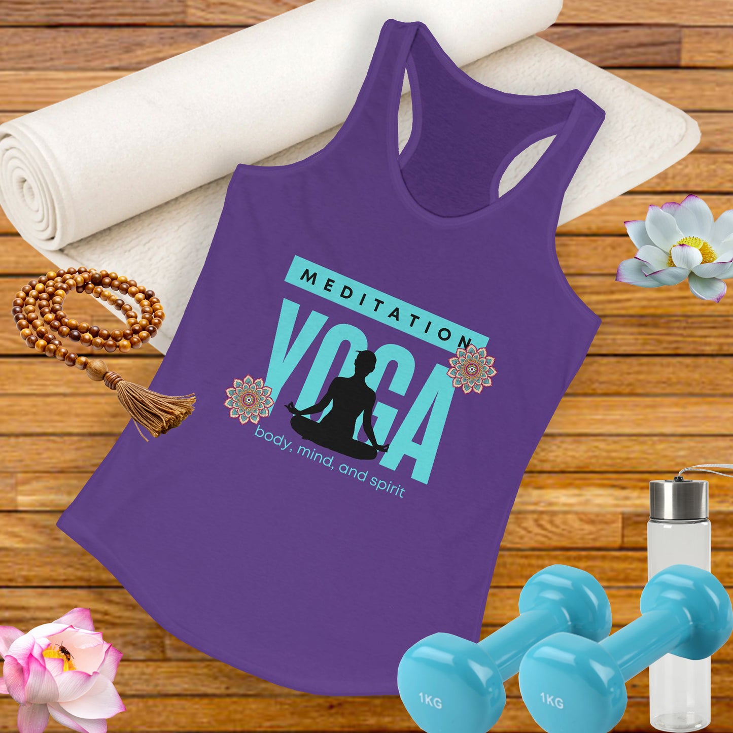 Mind-Body-Spirit Harmony Tank - Women’s Racerback for Yoga & Wellness