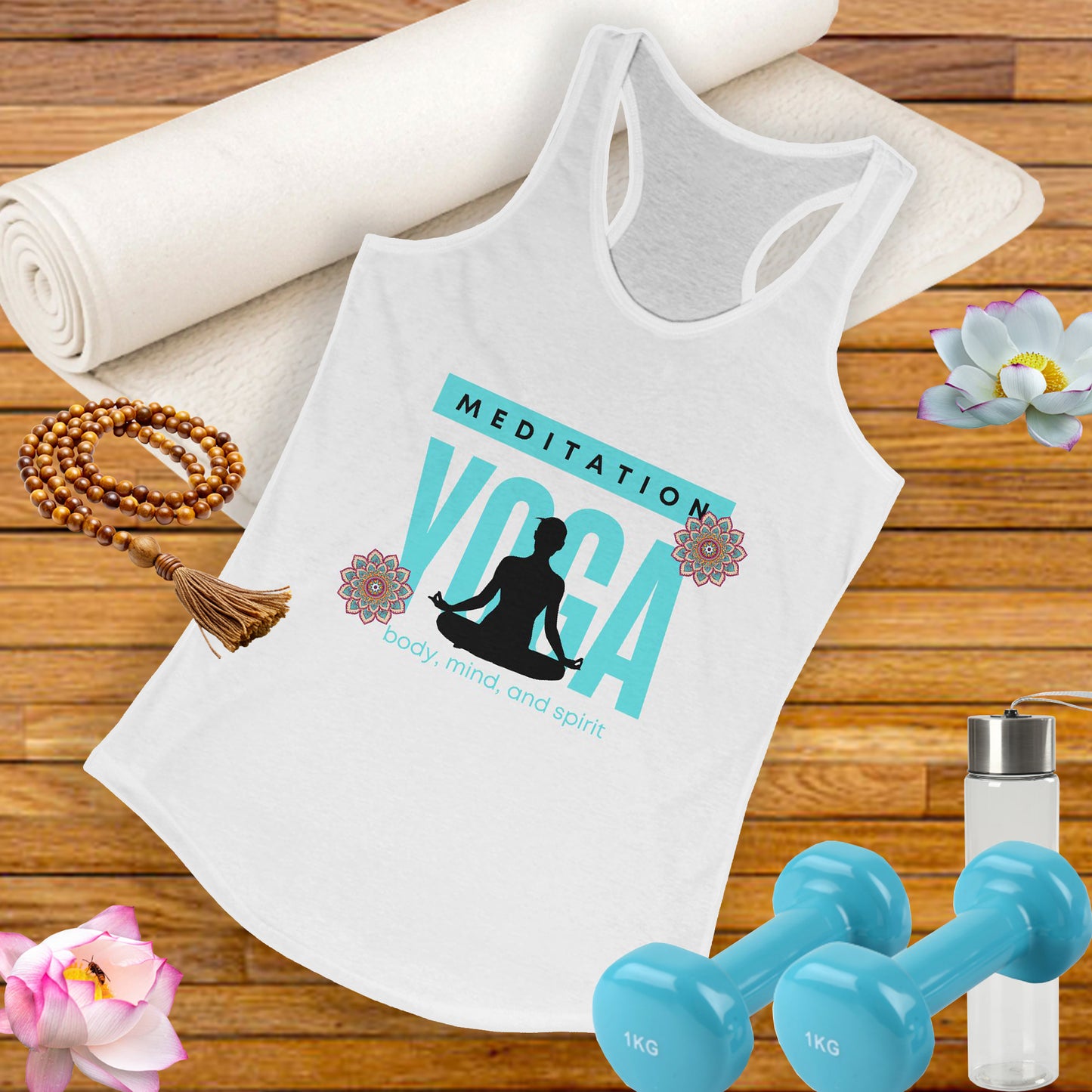 Mind-Body-Spirit Harmony Tank - Women’s Racerback for Yoga & Wellness